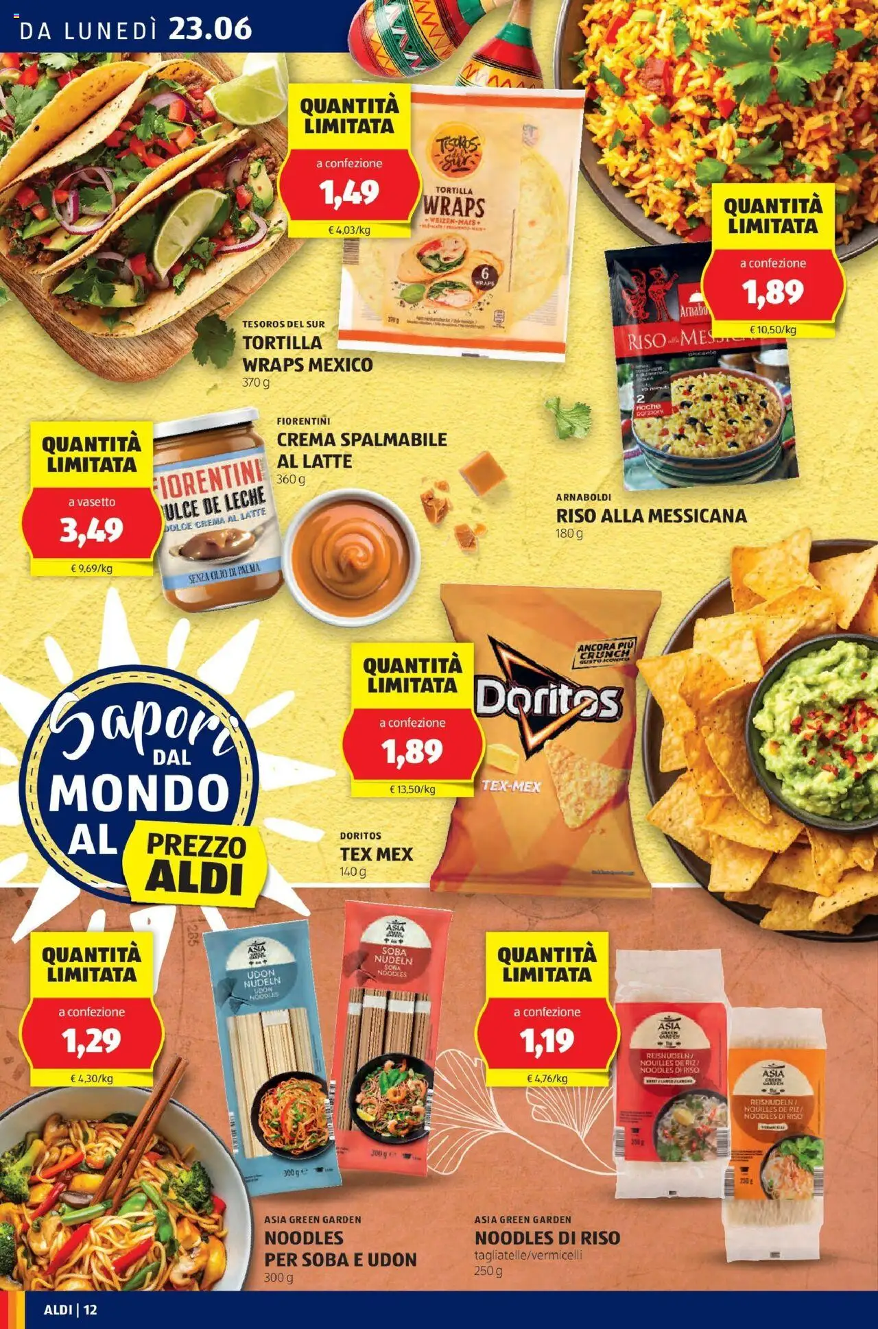 Volantino Aldi del 22.06.2025 | Pagina: 12 | Prodotti: Crema, Riso, Latte, Olio