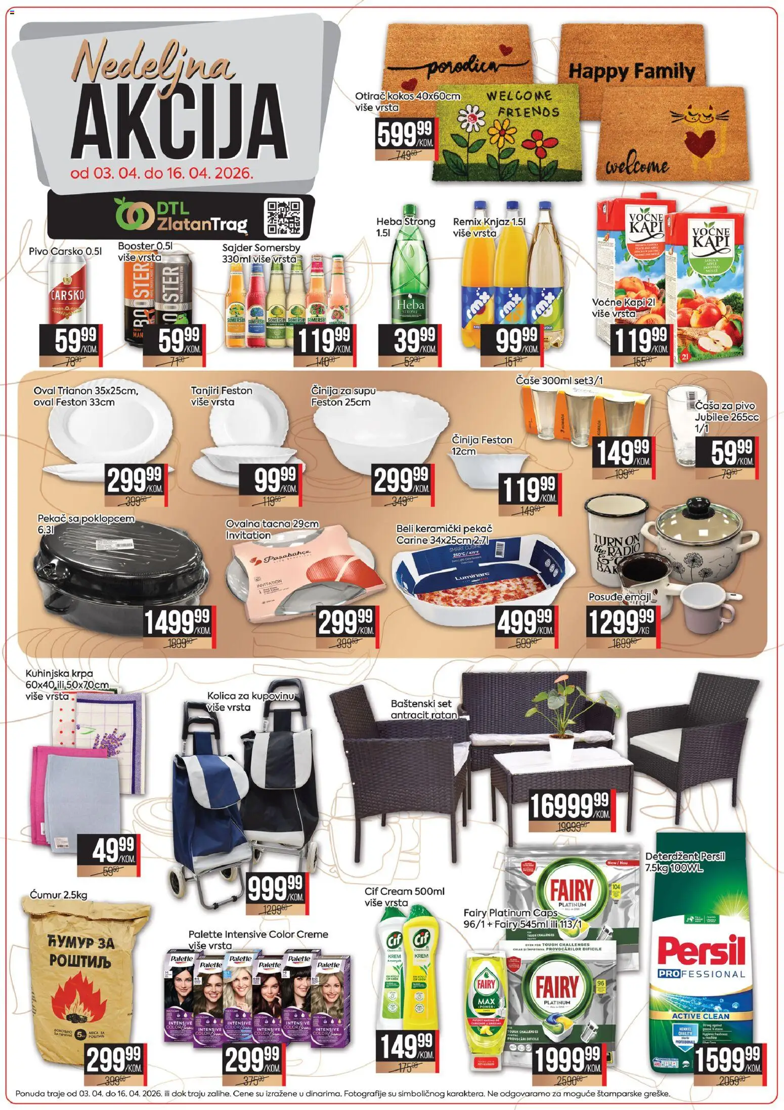 Zlatan Trag katalog - važi od 03.04.2026 | Strana: 2 | Proizvode: Deterdžent, Otirač, Persil, Pekač