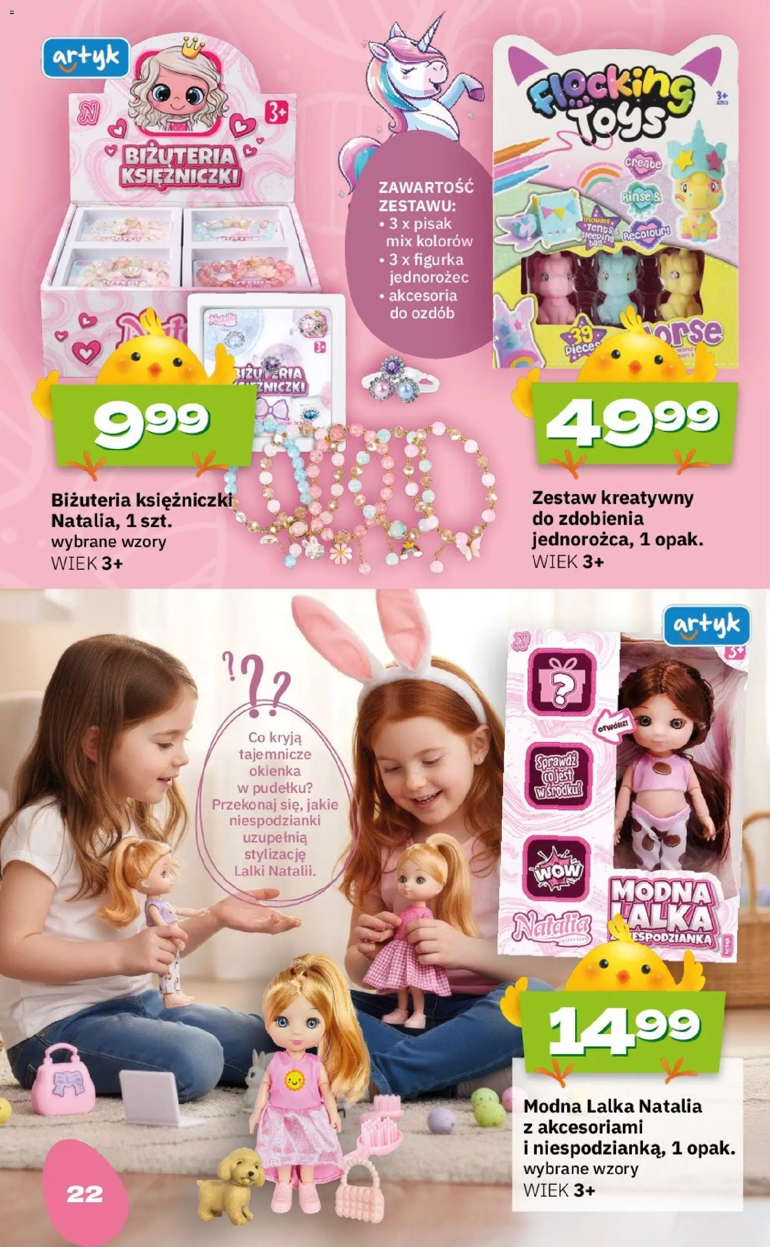 Twój Market gazetka - Wielkanoc od 09.03.2026 | Strona: 22 | Produkty: Lalka, Jednorożec