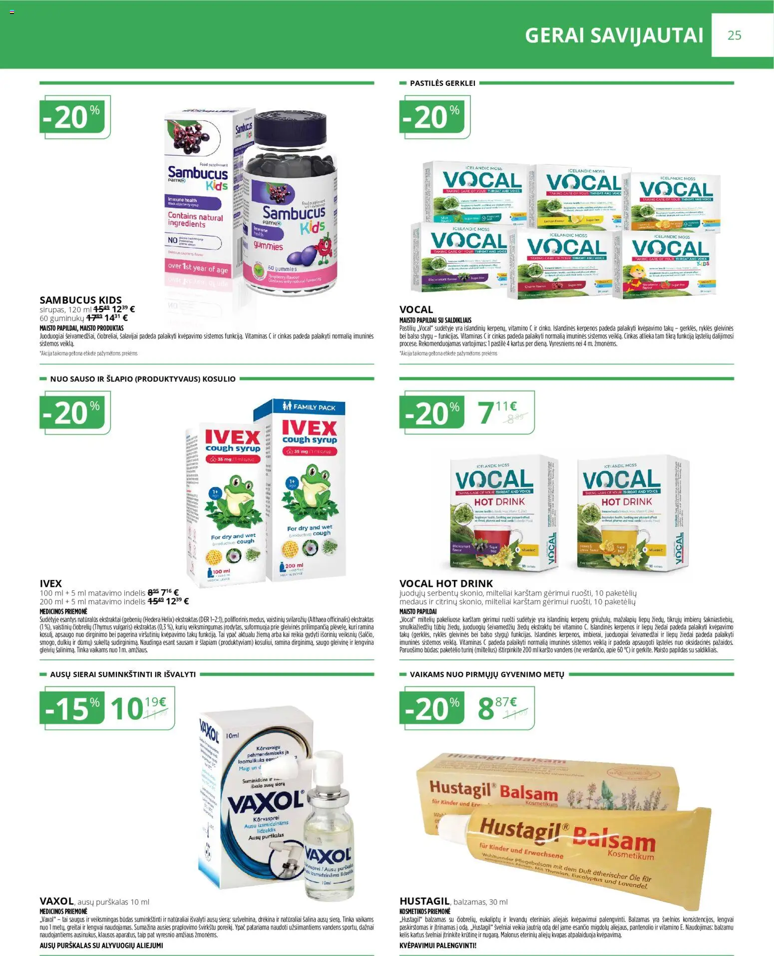 Norfa vaistinė akcijos nuo 01.02.2026 | Puslapis: 25 | Prekių: Balzamas, Kvapas