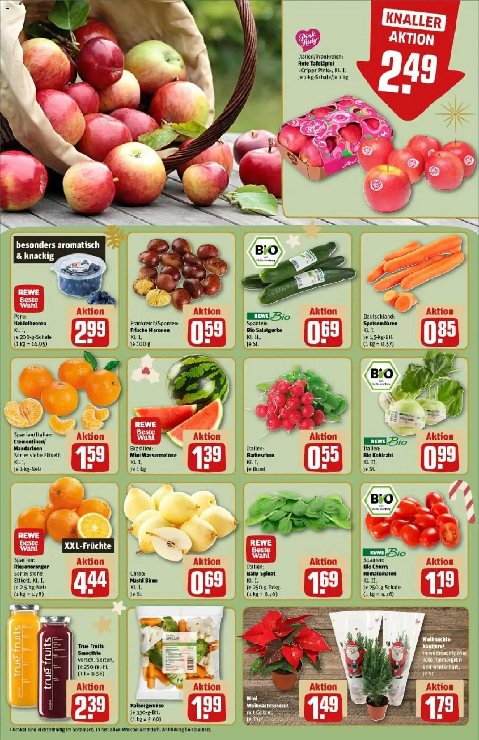 Rewe prospekt Brieselang	 – gültig ab 23.11.2025 | Seite: 10 | Produkte: Kohlrabi, Heidelbeeren, Wassermelone, Birne