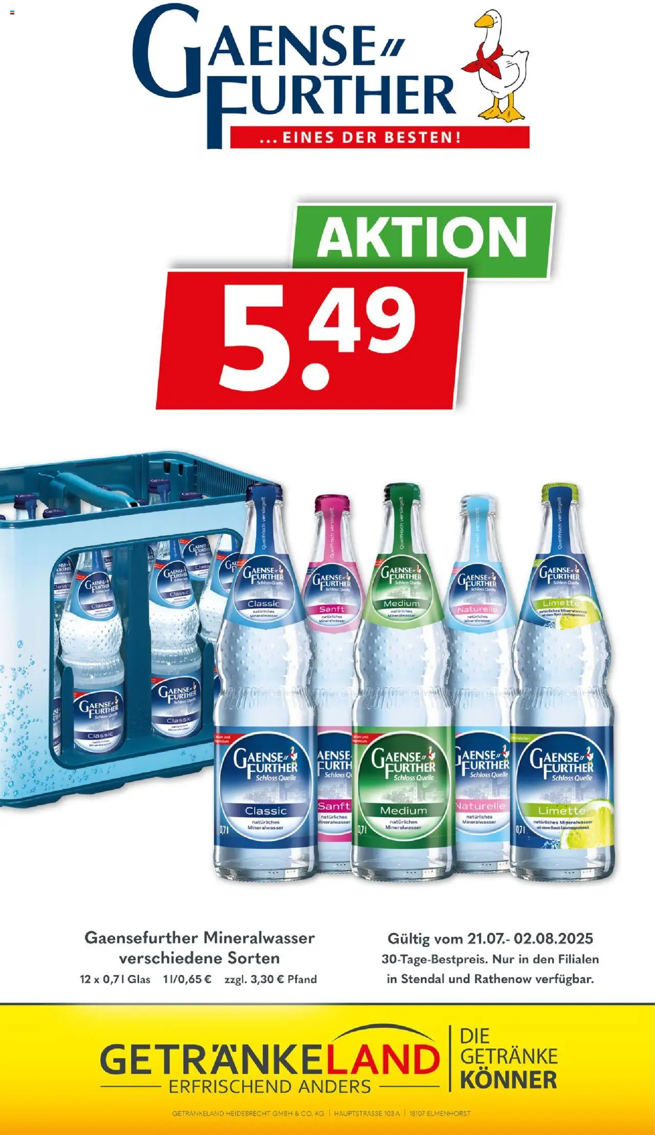 Getränkeland Prospekt 	 - gültig ab dem 21.07.2025 | Seite: 16 | Produkte: Mineralwasser, Limette