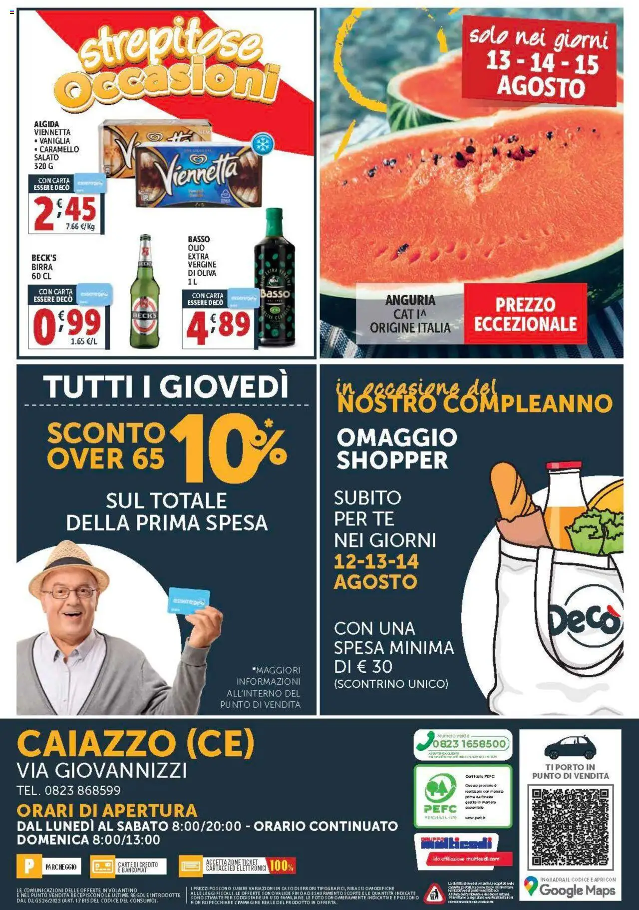 Volantino Decò del 08.08.2025 | Pagina: 20 | Prodotti: Birra, Tè, Anguria