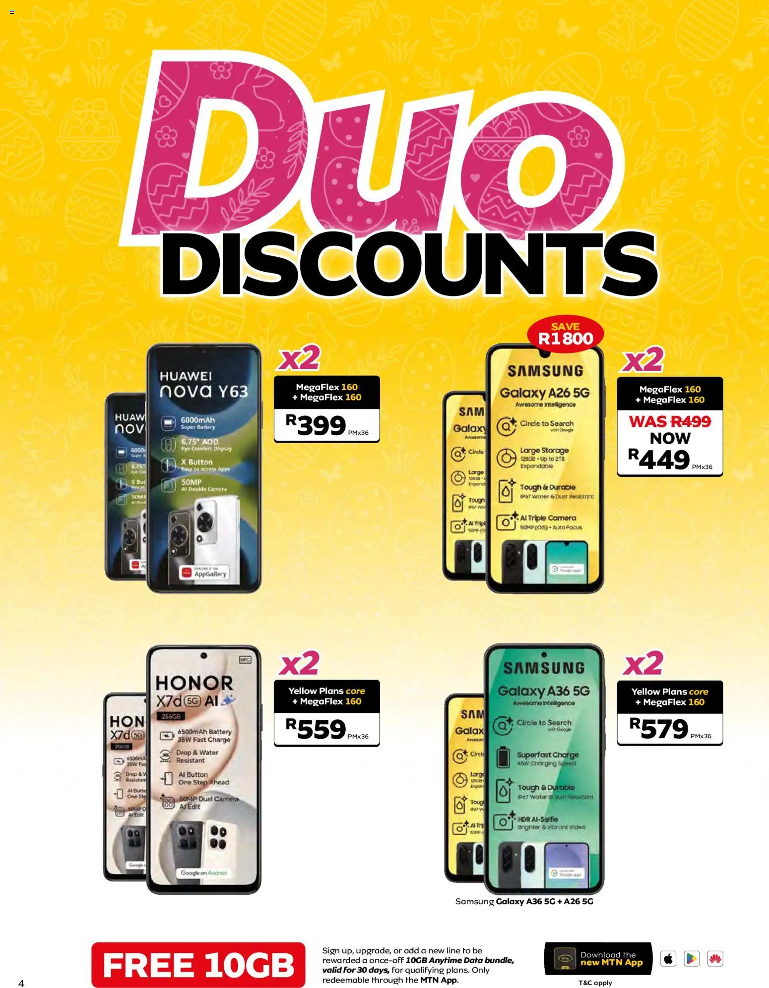 New MTN catalogue – valid from 07.04.2026 | Page: 4 | Products: Data, Camera, Battery, Water