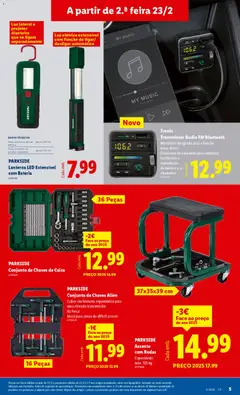 Pré-visualização Lidl Novidades válido de 23.02.2026 | Página: 5 | Produtos: Audio, Projetor, Lanterna, Caixa