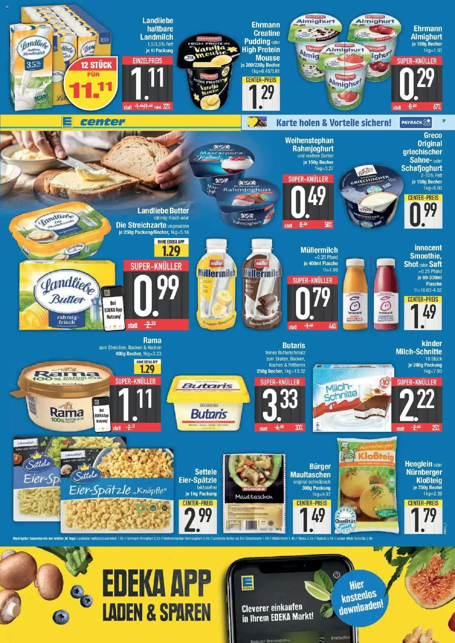 Edeka prospekt Bad Reichenhall	 – gültig ab 11.01.2026 | Seite: 7 | Produkte: Butterschmalz, Margarine, Butter, Pudding