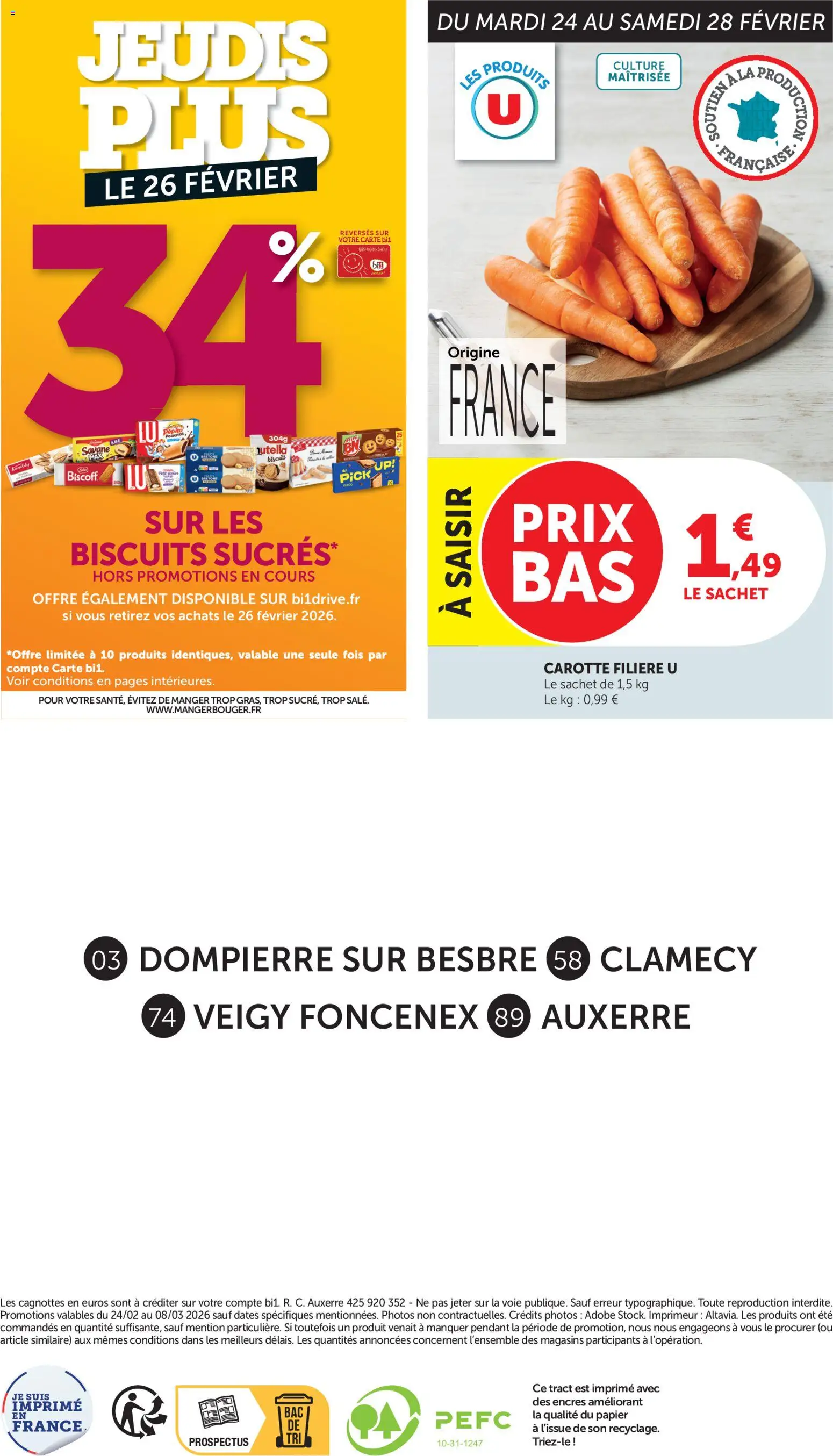 {H1} | Page: 36 | Produits: Nutella, Carotte, Biscuits