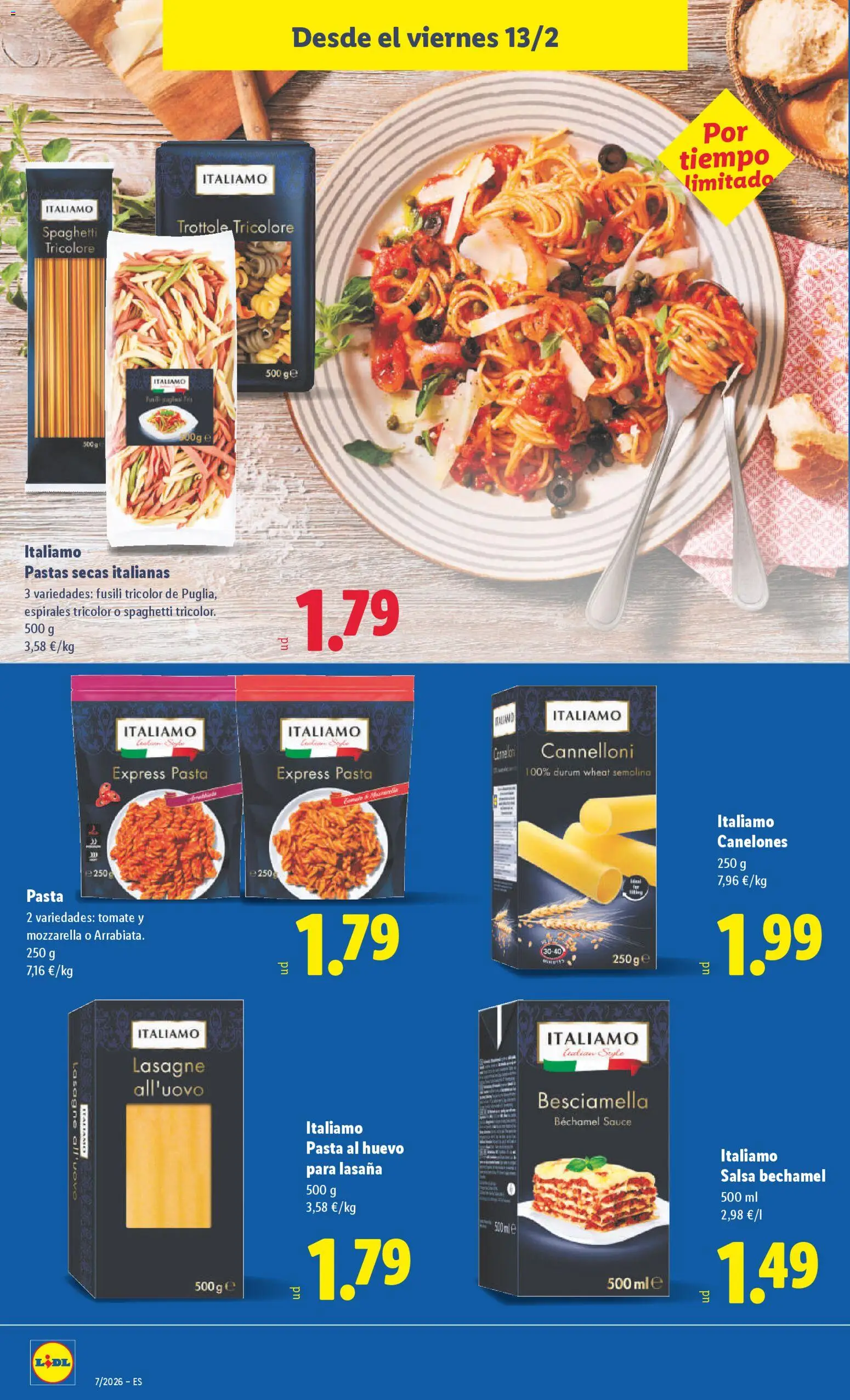 Lidl folleto │ válido desde el 09.02.2026 | Página: 30 | Productos: Pasta, Lasaña, Canelones