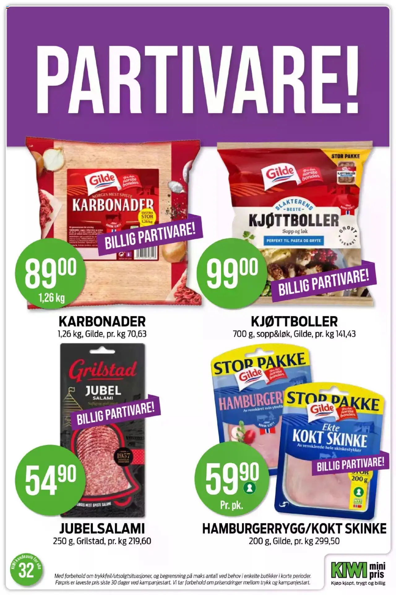  | Side: 13 | Produkter: Skinke, Pasta, Hamburger, Sopp