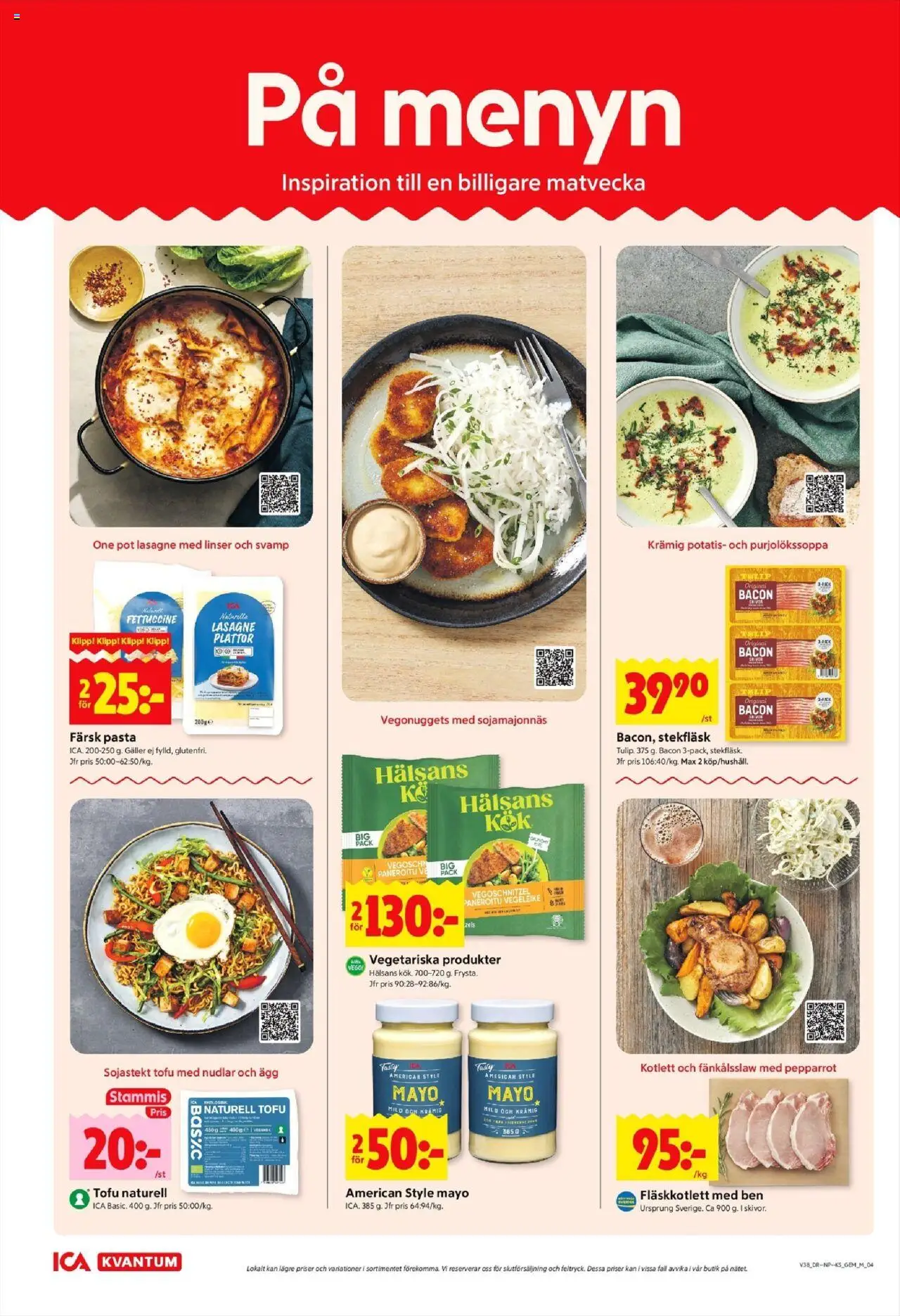ICA Kvantum reklamblad aktuell från 15.09.2025 | Sida: 4 | Produkter: Linser, Svamp, Potatis, Pepparrot