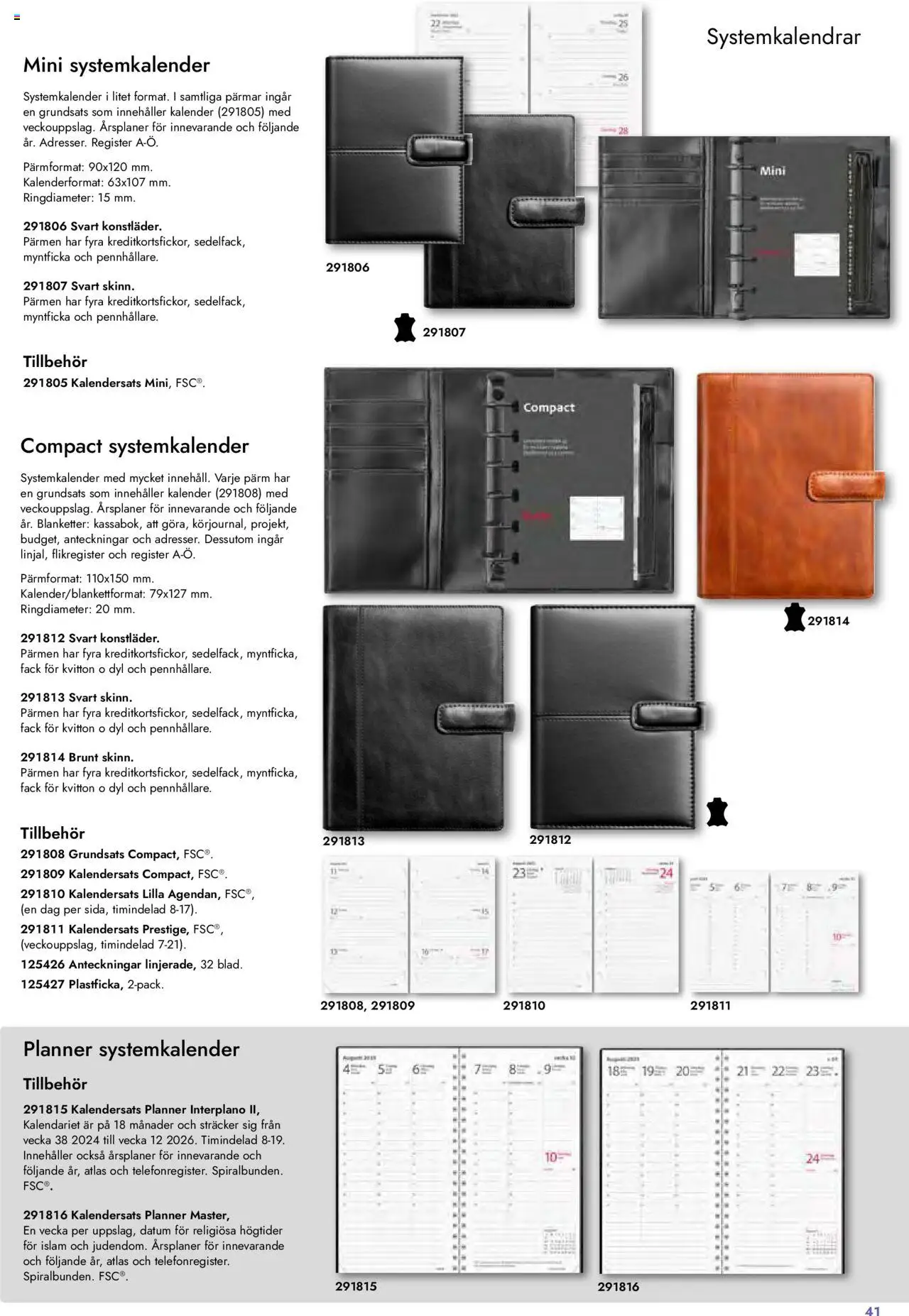 Lyreco reklamblad aktuell från 27.08.2024 | Sida: 41 | Produkter: Pärm, Kalender