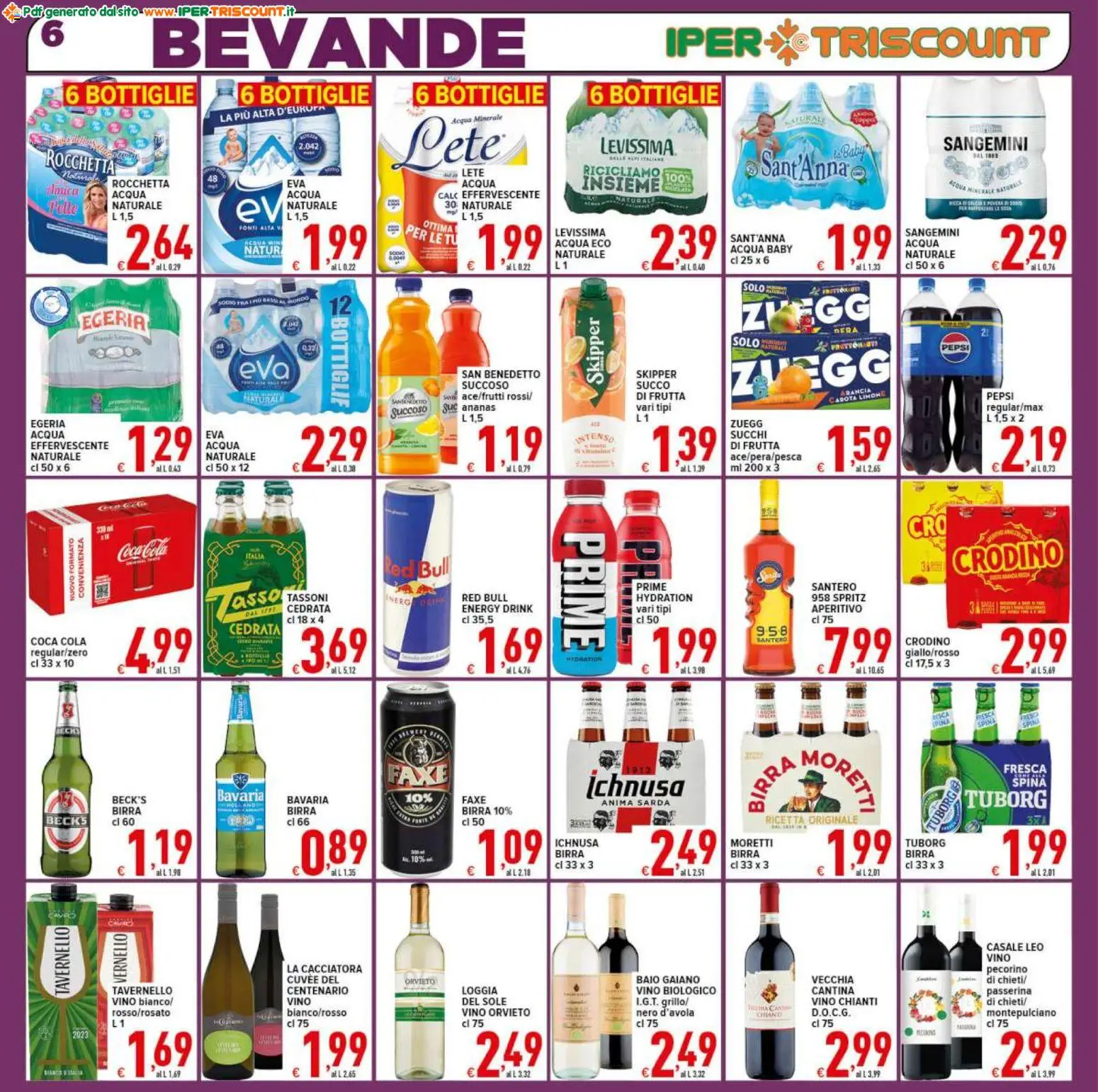 Volantino Ipertriscount del 27.11.2025 | Pagina: 6 | Prodotti: Succo, Frutta, Cedrata, Pecorino