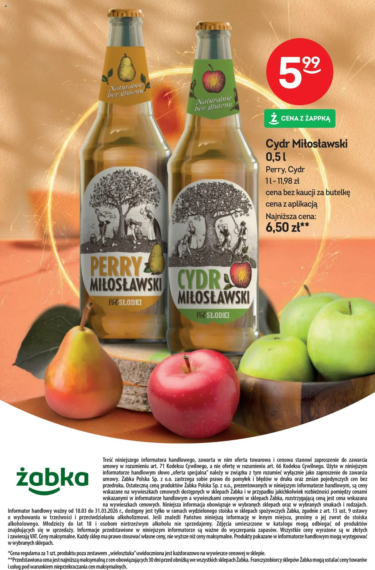Żabka gazetka - Katalog win od 18.03.2026 | Strona: 18 | Produkty: Cydr