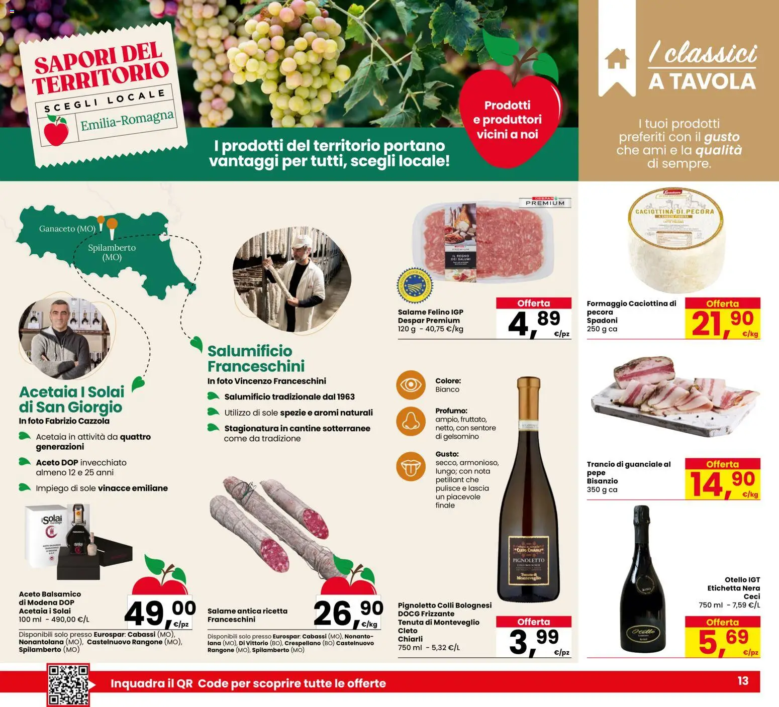 Volantino Despar del 22.01.2026 | Pagina: 13 | Prodotti: Ceci, Spezie, Profumo, Guanciale