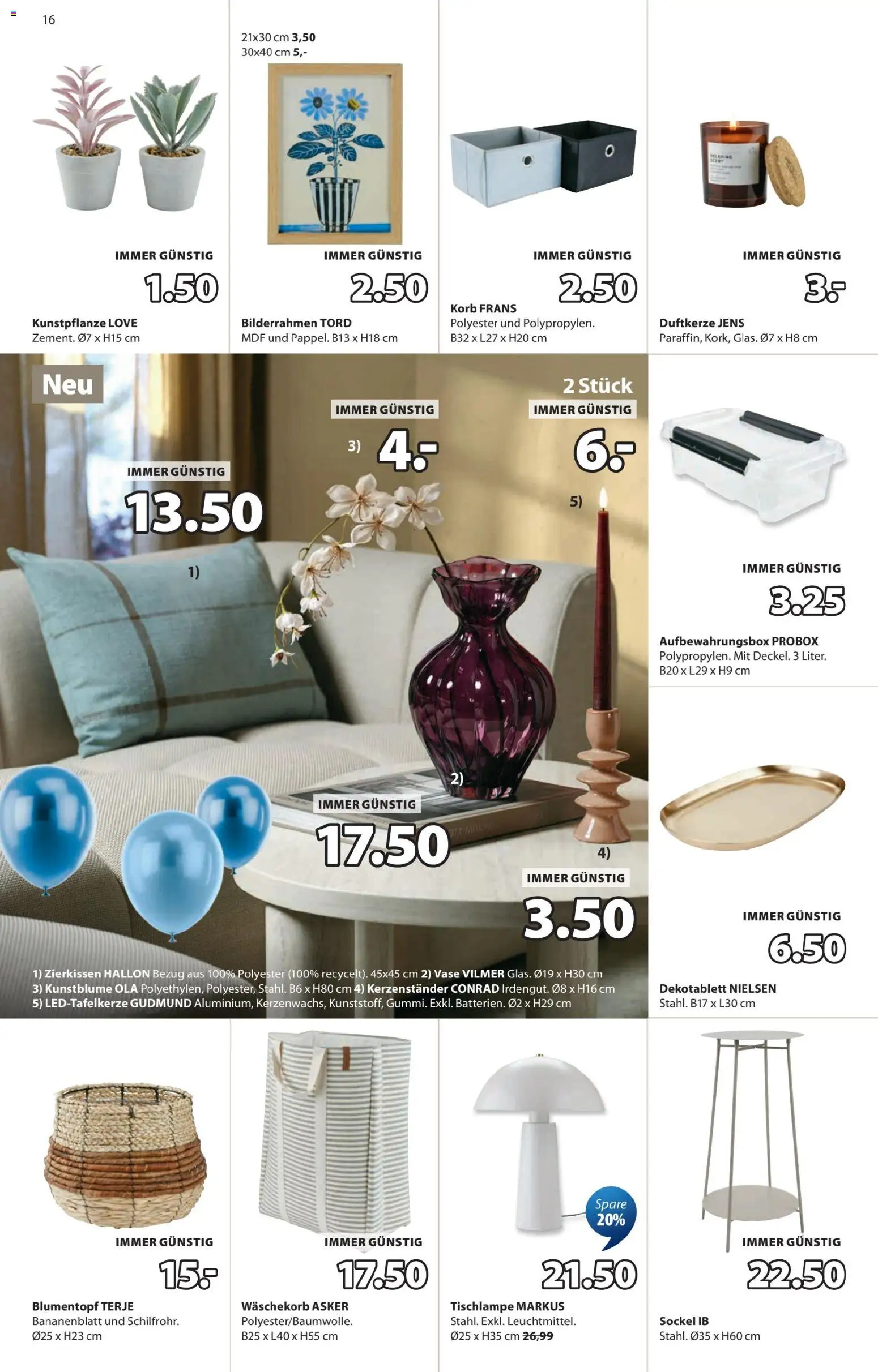 JYSK Prospekt aktuell gültig ab 17.03.2026 | Seite: 16 | Produkte: Korb, Blumentopf, Vase