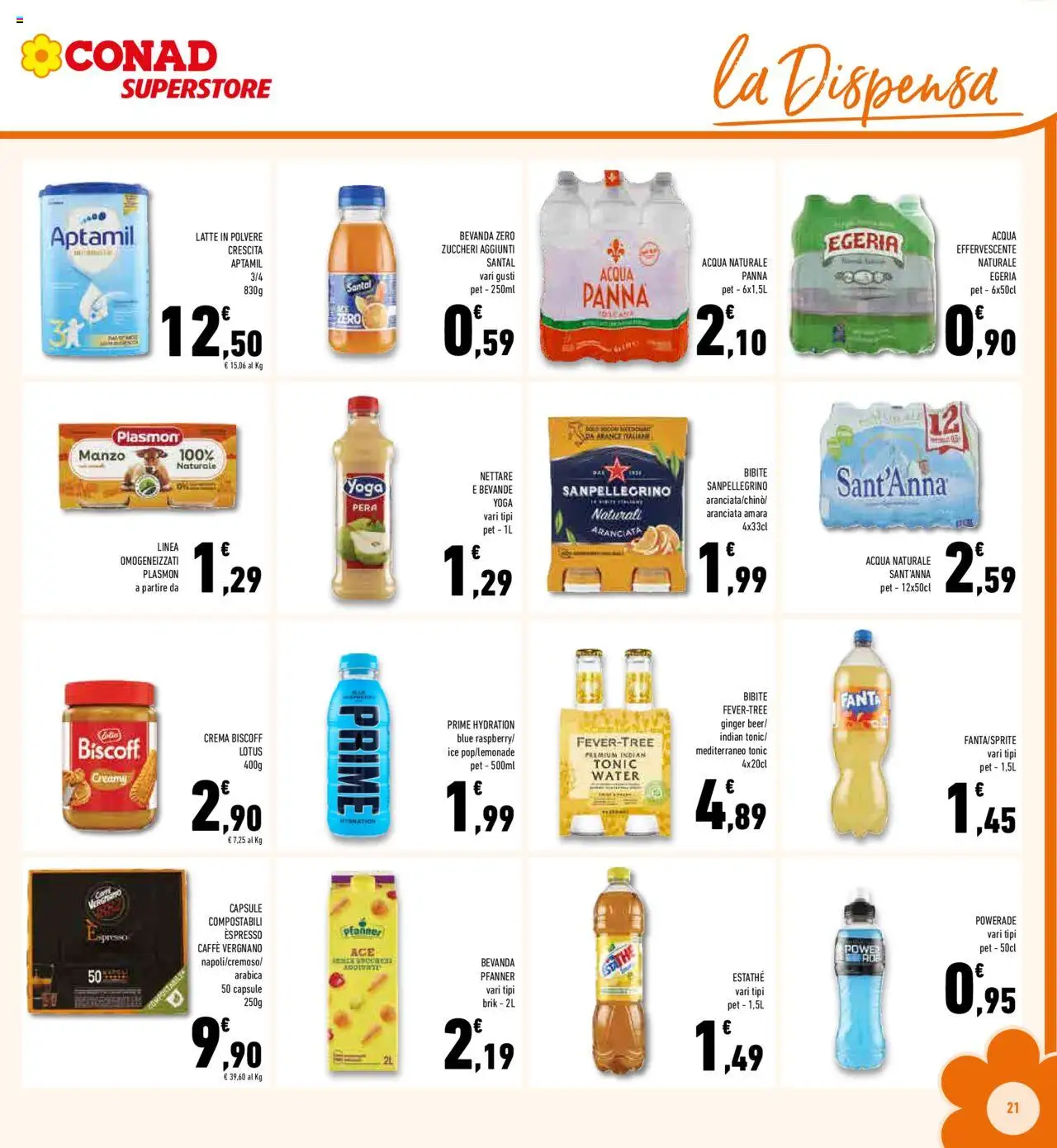 Volantino Conad del 13.08.2025 | Pagina: 21 | Prodotti: Arance, Acqua, Acqua naturale, Mixer