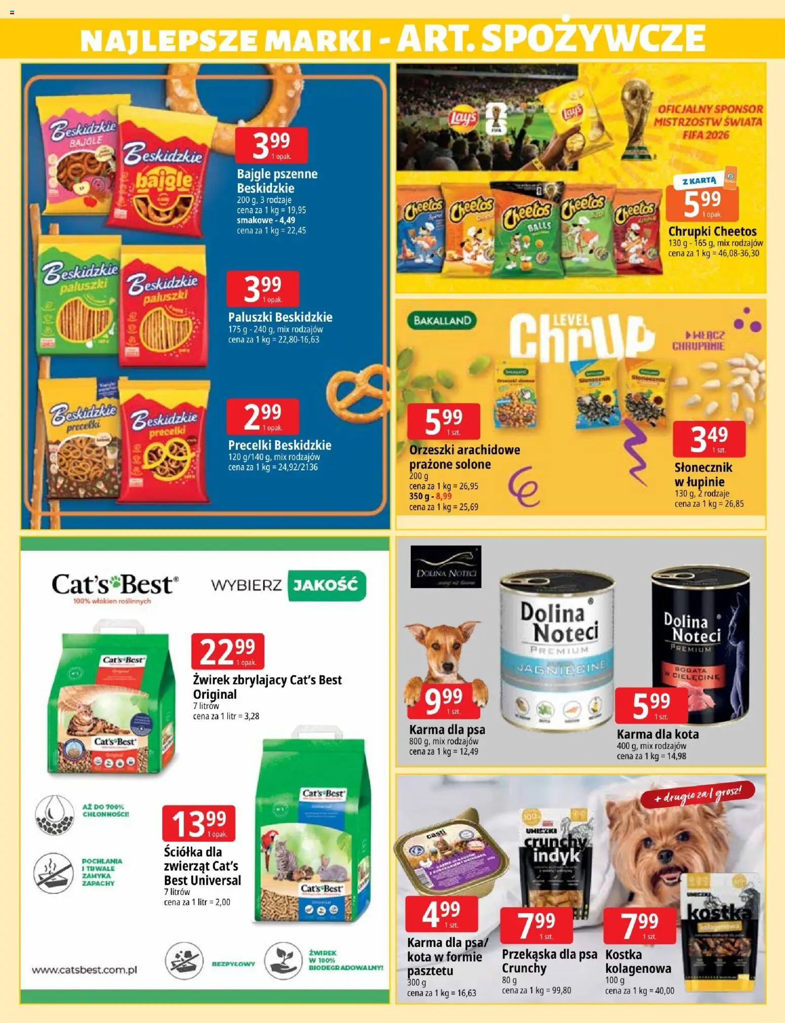 E.Leclerc gazetka - Zielona Góra od 28.04.2026 | Strona: 16 | Produkty: Chrupki, Słonecznik, Paluszki, Karma dla kota