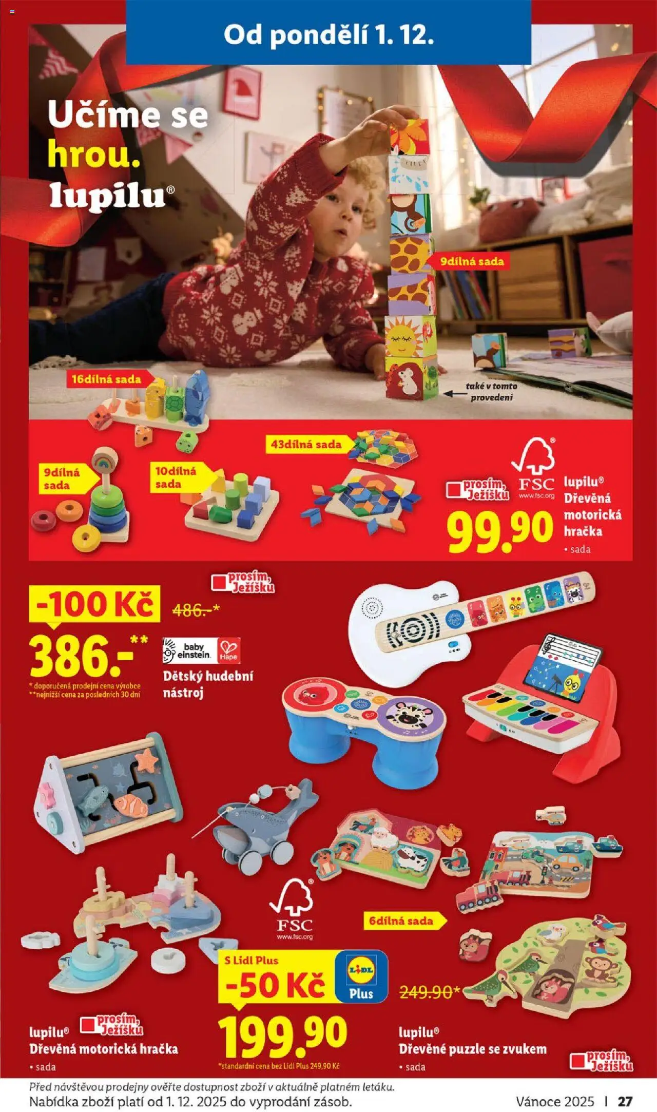 Lidl leták - Veselé Vánoce od 20.10.2025 | Strana: 27 | Produkty: Puzzle, Hudební nástroj