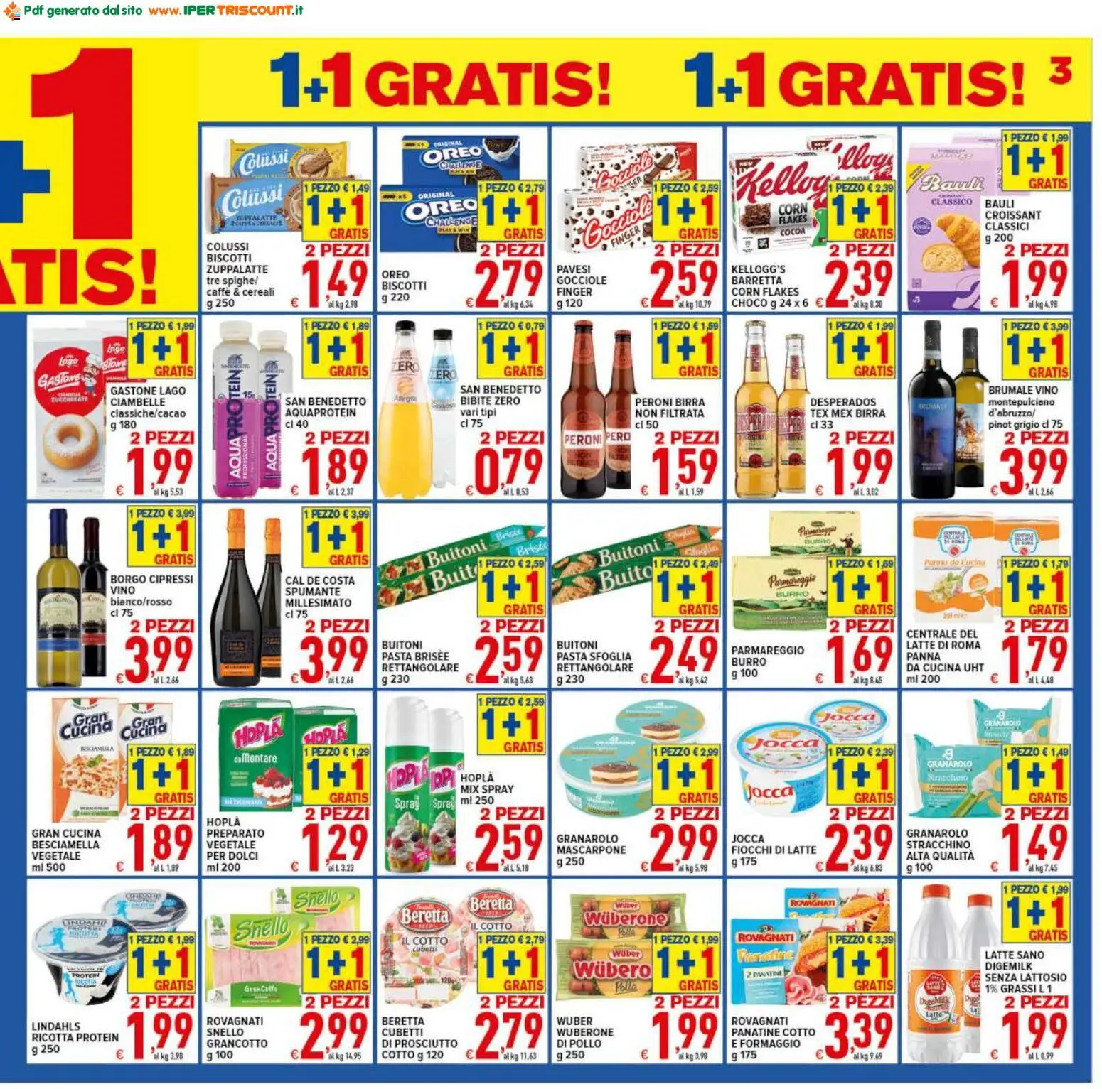 Volantino Ipertriscount del 29.04.2026 | Pagina: 3 | Prodotti: Panna, Vino, Burro, Ricotta