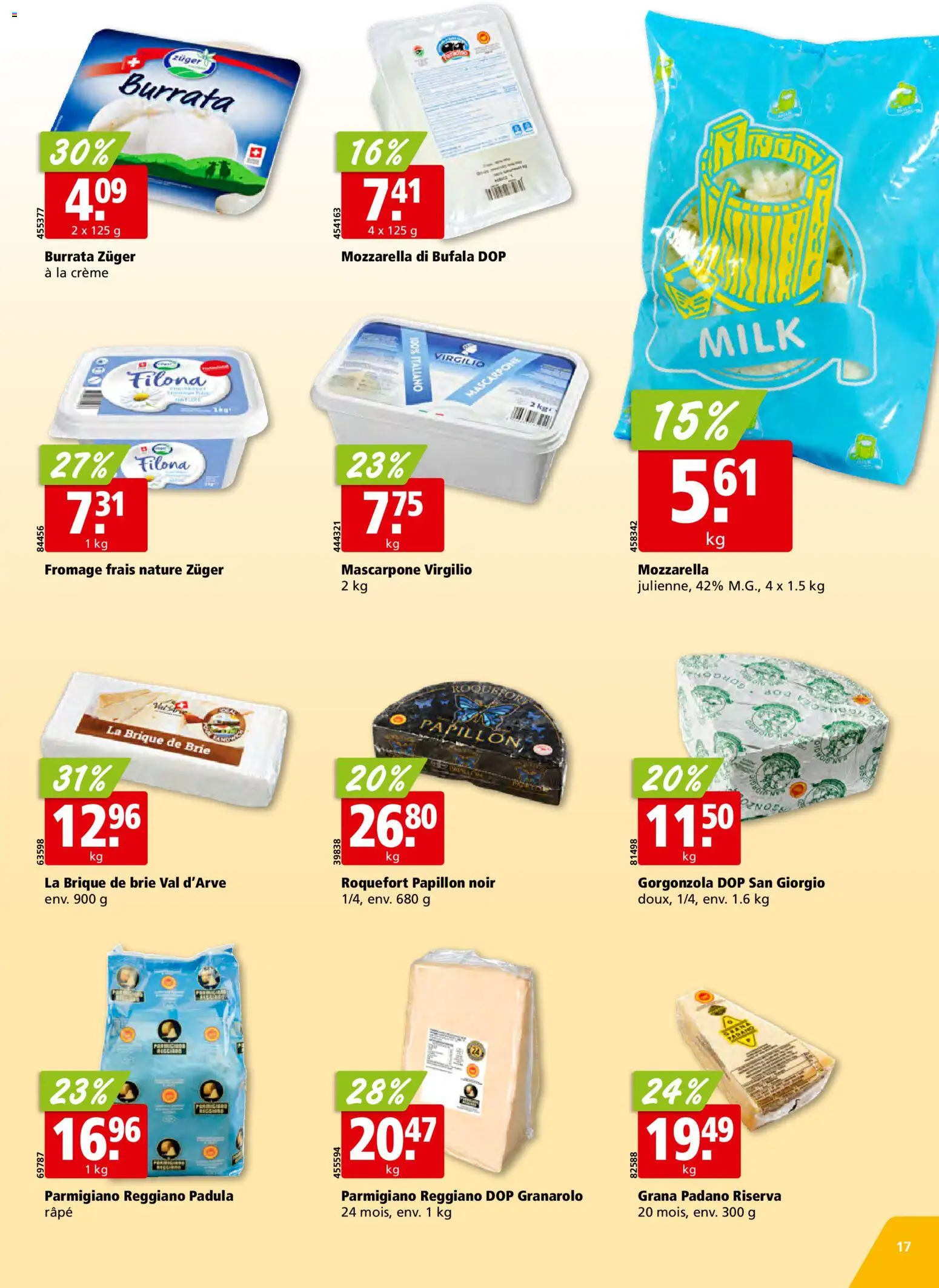 Aligro Aktionen Chavannes, Matran, Genève, Sion – gültig ab 01.12.2025 | Seite: 17 | Produkte: Mascarpone, Fennikel, Creme