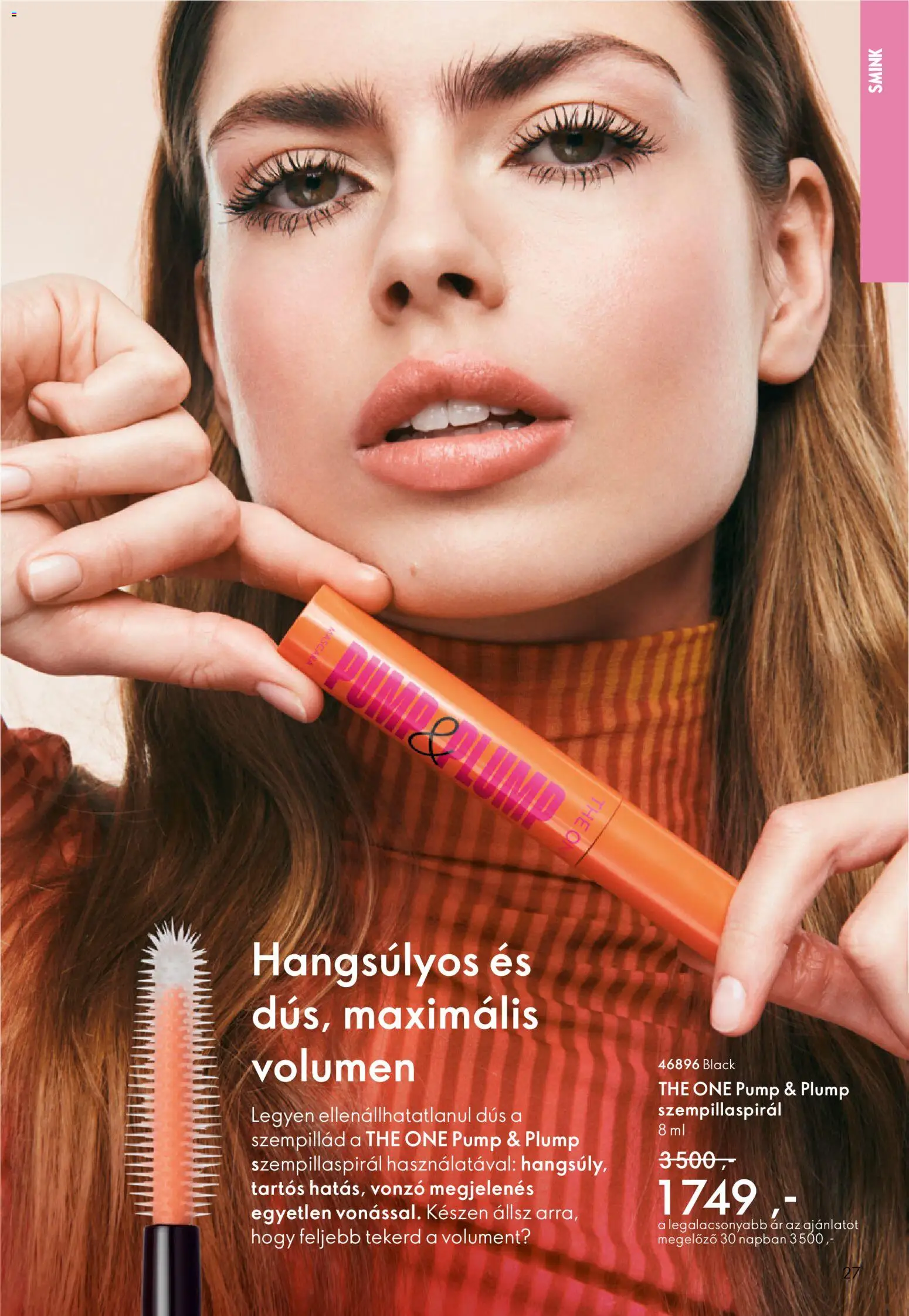 Oriflame akciós ujság - amely érvényes a következő dátumtól: 22.10.2025 | Oldal: 27 | Termékek: Szempillaspirál, Smink