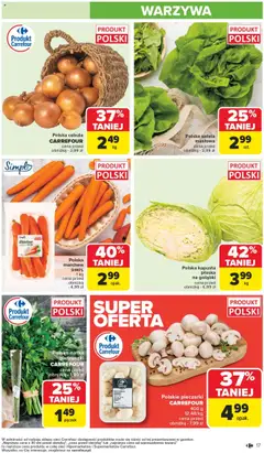 Carrefour Gazetka od 04.08.2025 | Strona: 19 | Produkty: Kapusta, Pieczarki, Warzywa