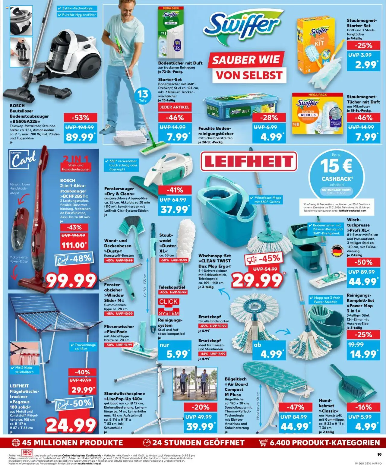 Kaufland prospekt Frankfurt (Oder)	 - gültig ab dem 28.08.2025 | Seite: 19 | Produkte: Trockner, Staubsauger, Duft, Swiffer