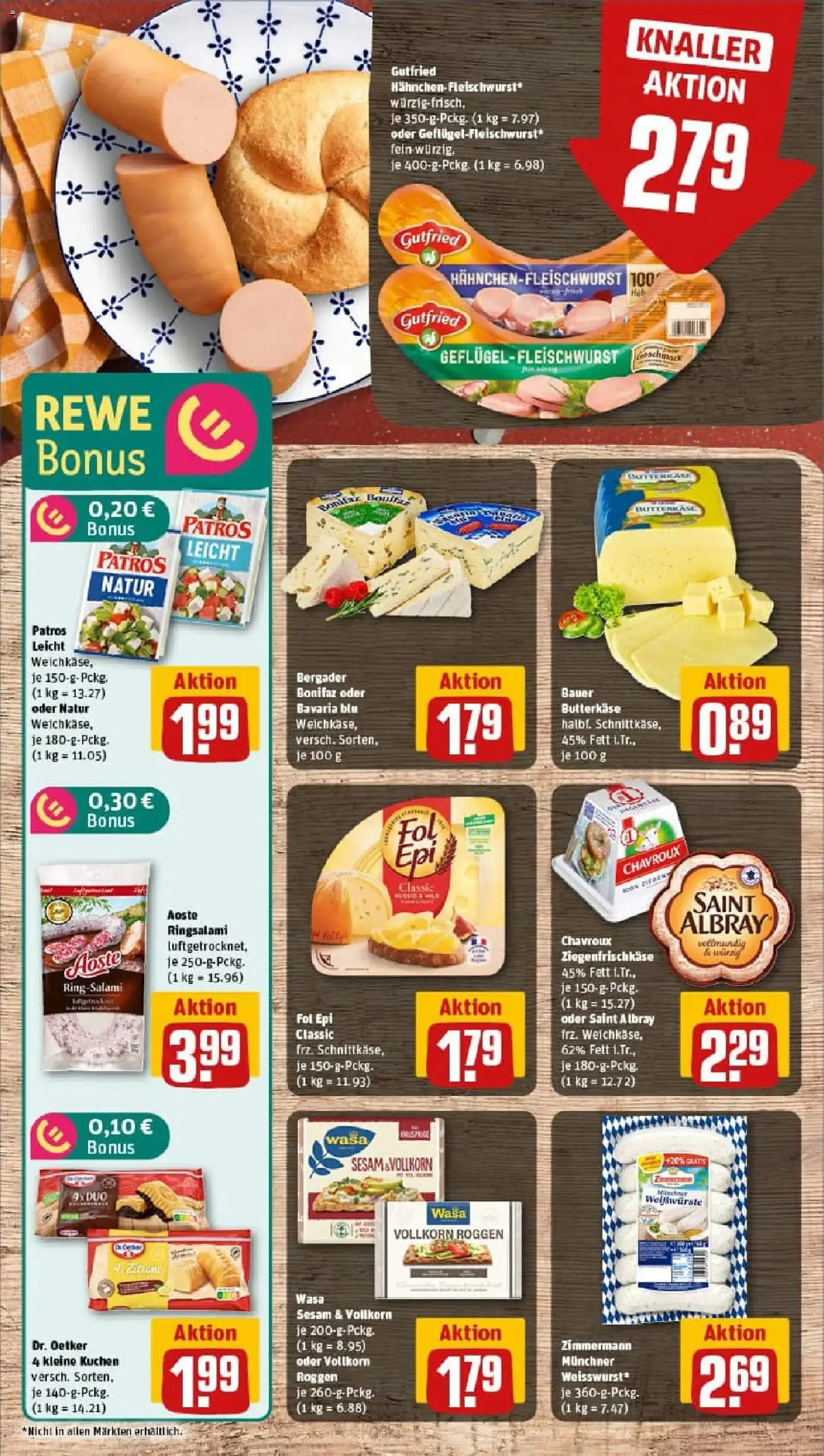 Rewe prospekt Marburg	 – gültig ab 02.11.2025 | Seite: 9 | Produkte: Feta, Patros, Salami, Kuchen