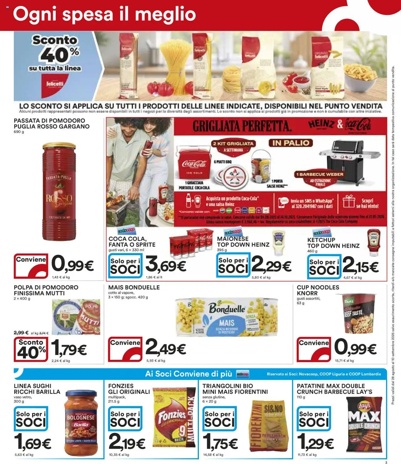 Volantino Ipercoop del 28.08.2025 | Pagina: 3 | Prodotti: Ketchup, Salsa, Barbecue, Mais