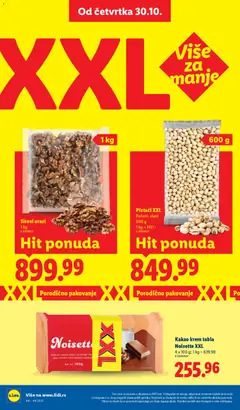 Pistaći XXL, Pečeni, slani 600 g - pregled Lidl kataloga - važi od 30.10.2025 | Strana: 38