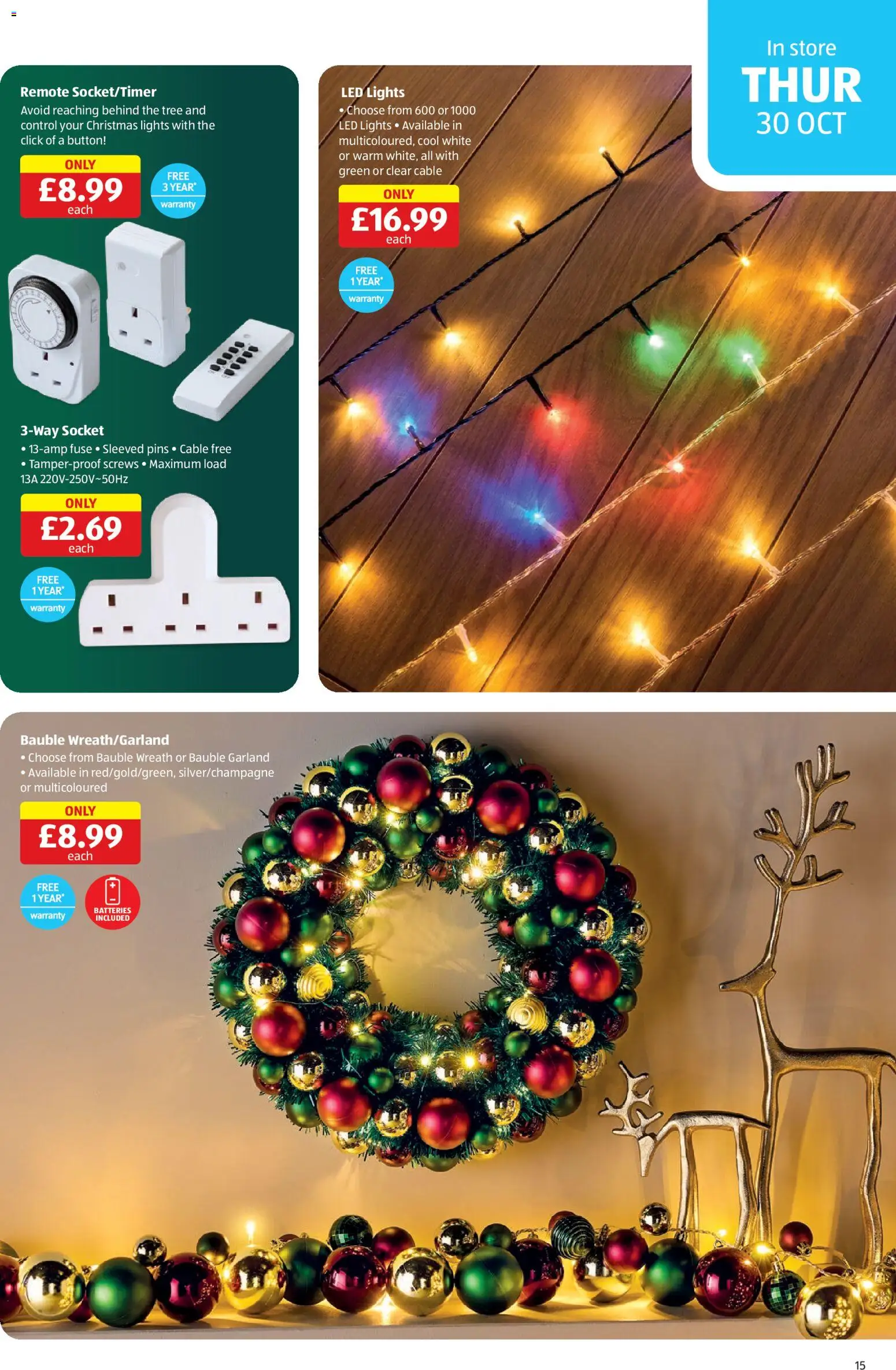 {H1} | Page: 15 | Products: Socket, Lights, Cable