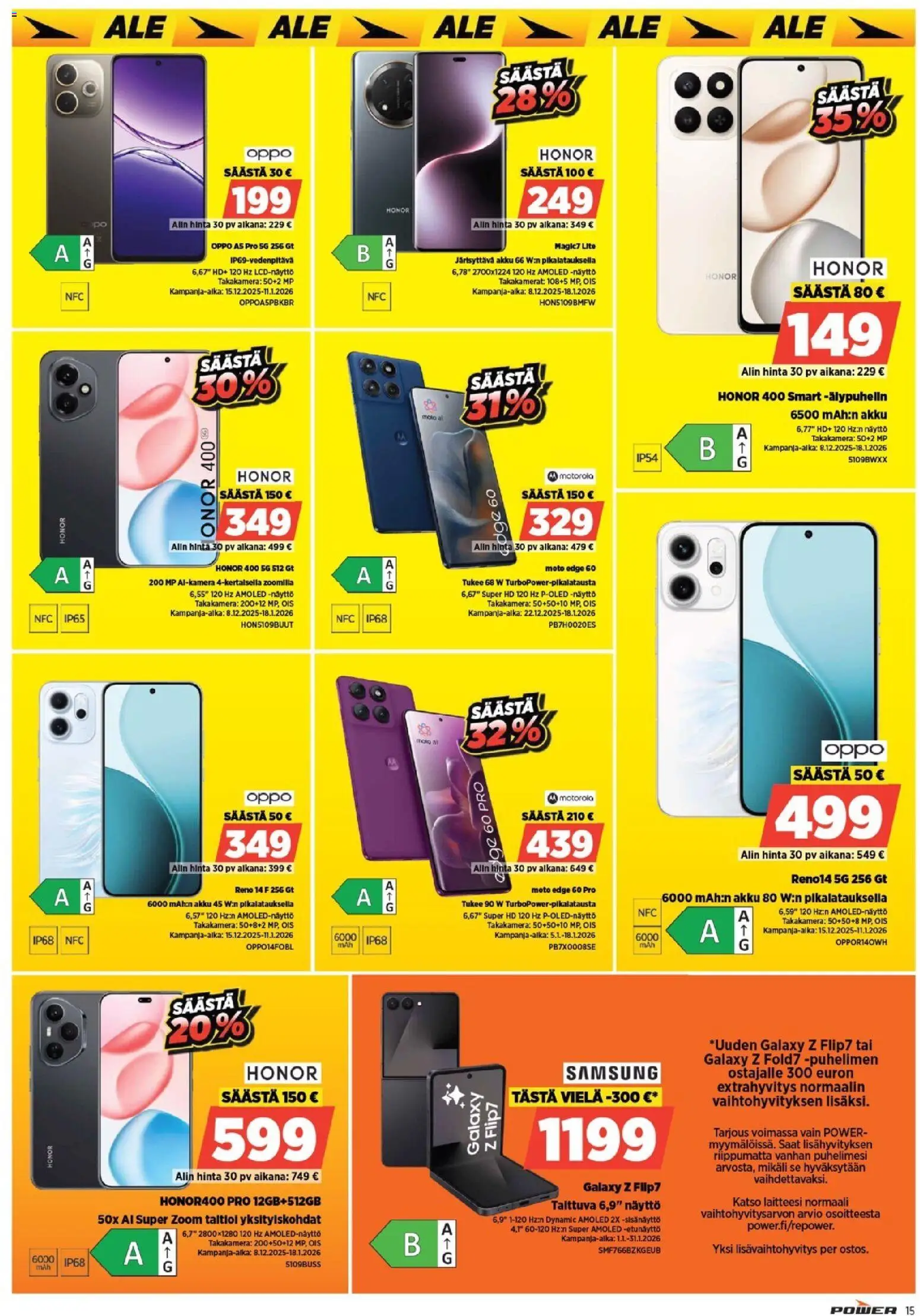 Power tarjoukset – voimassa 05.01.2026 alkaen | Sivu: 17 | Tuotteet: Akku, Älypuhelin, Näyttö