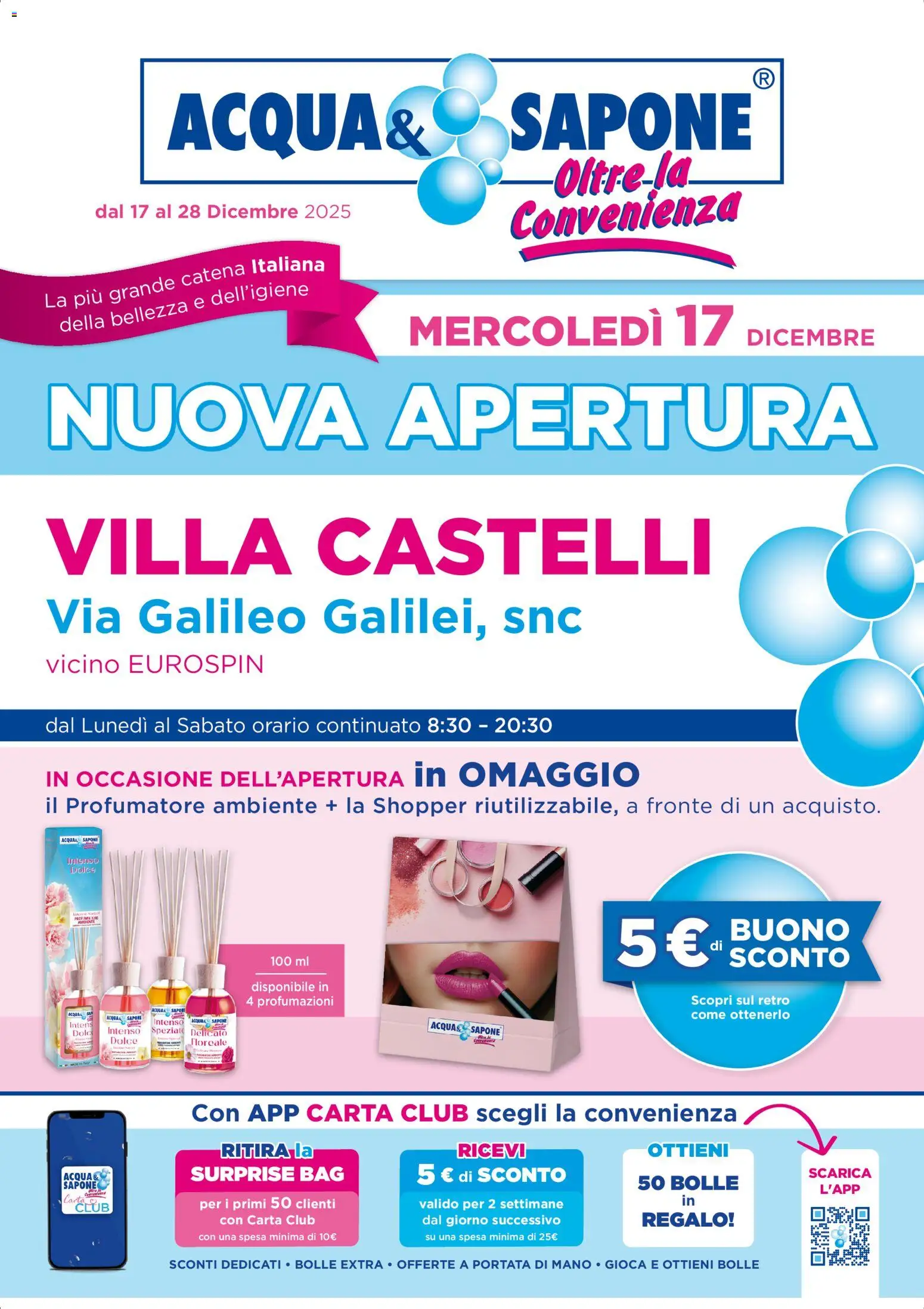 Volantino Acqua e Sapone del 17.12.2025 | Pagina: 1 | Prodotti: Sapone, Acqua