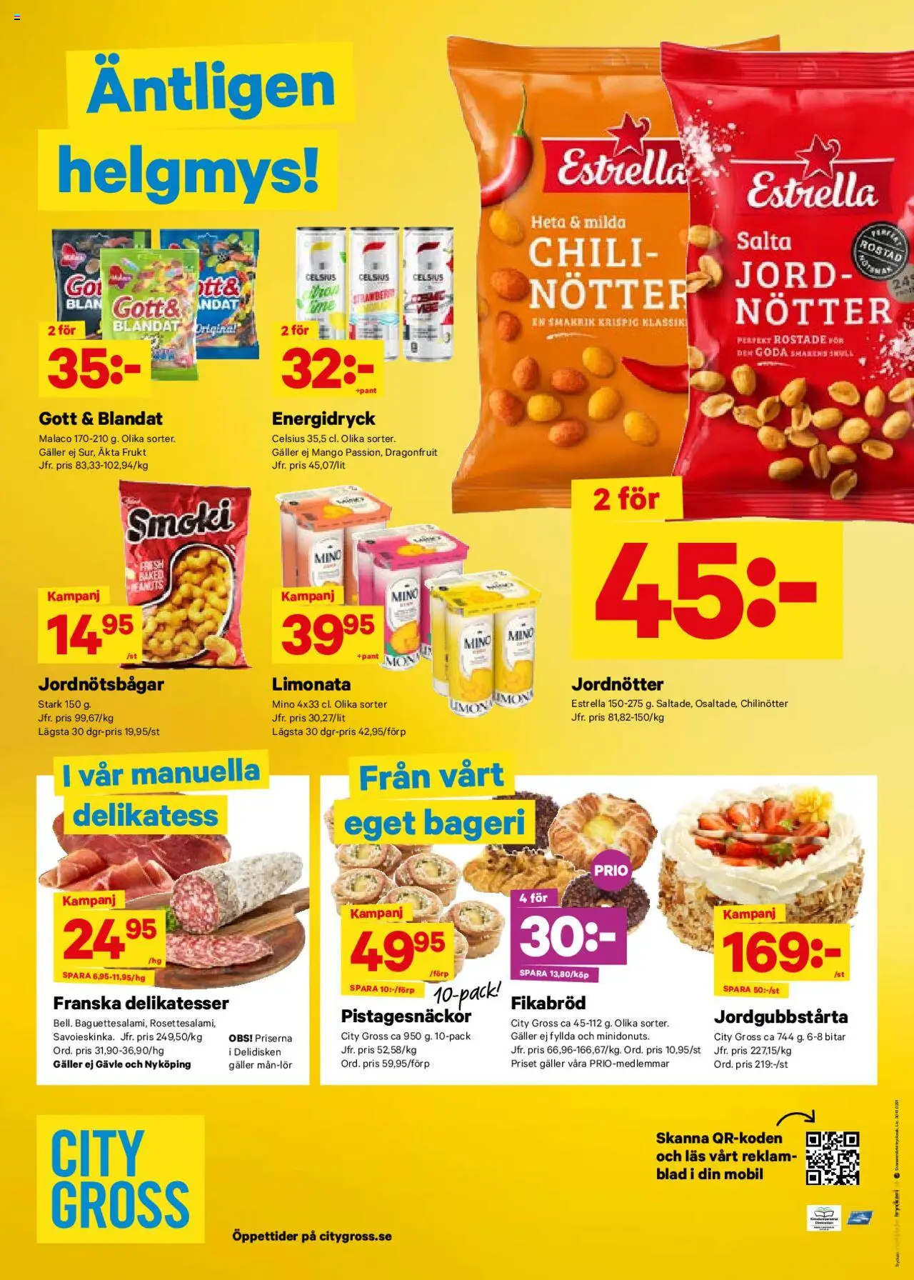 City Gross reklamblad aktuell från 18.08.2025 | Sida: 14 | Produkter: Galler, Energidryck, Nötter, Mango
