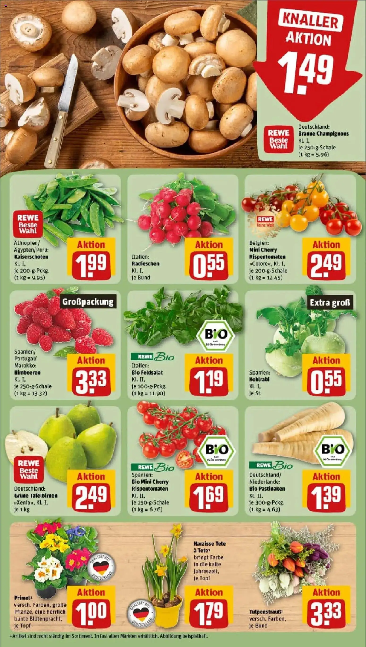 Rewe prospekt Berlin / Lichtenberg	 – gültig ab 04.01.2026 | Seite: 7 | Produkte: Himbeeren, Kohlrabi, Champignons