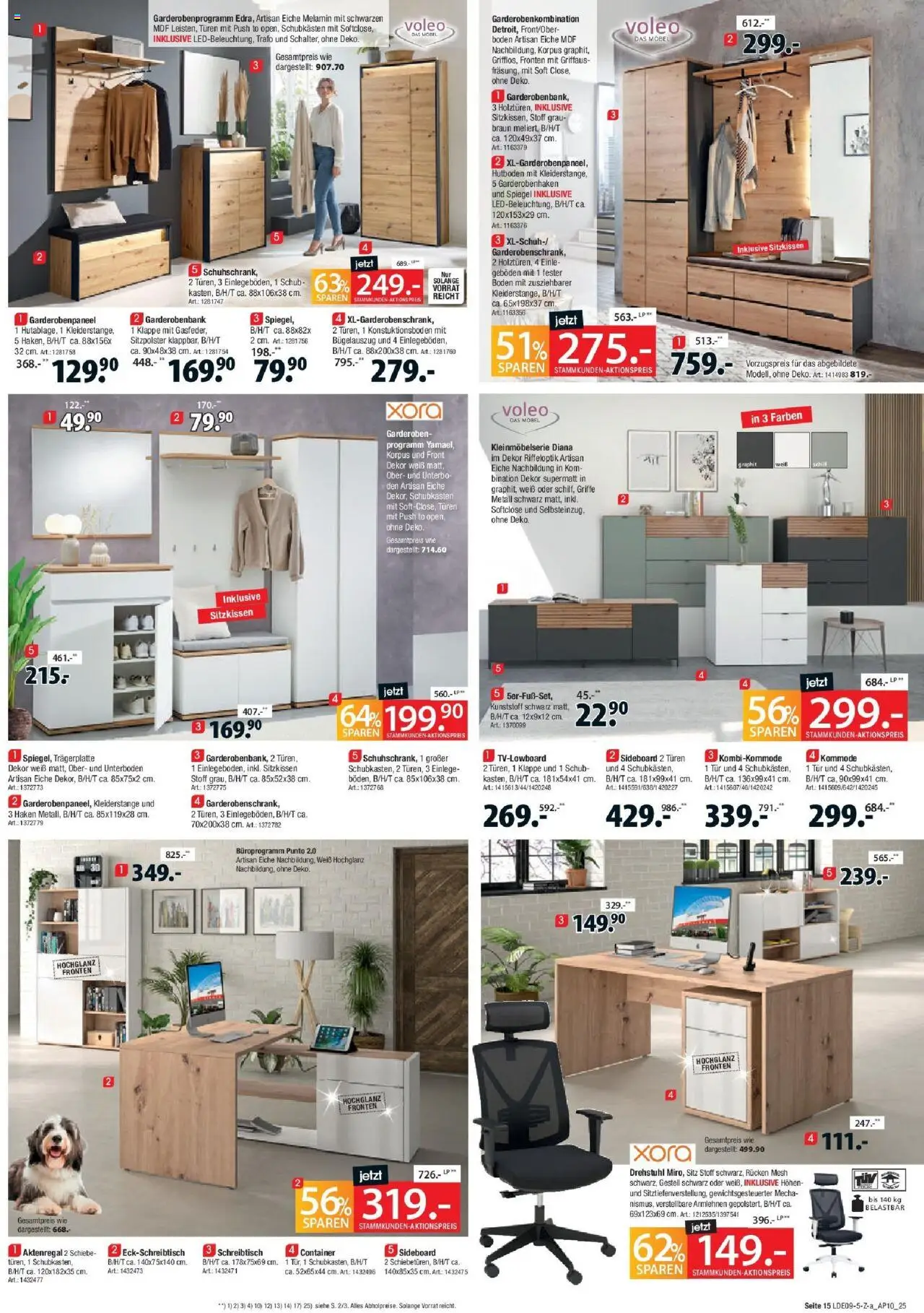 Zurbrüggen Best Deals – gültig ab 20.09.2025 | Seite: 15 | Produkte: Sideboard, Spiegel, Tür, Eis