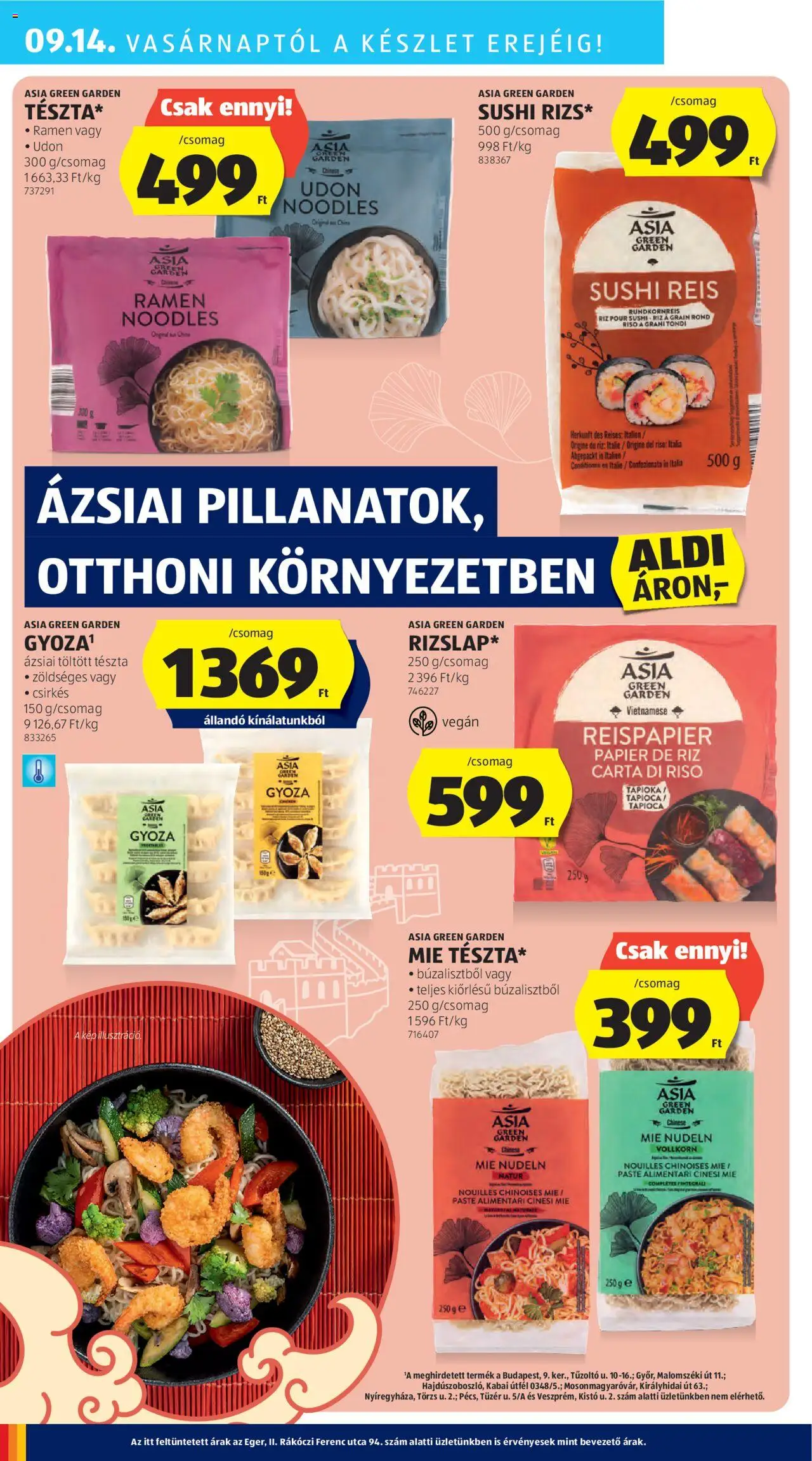 Aldi akciós ujság - amely érvényes a következő dátumtól: 11.09.2025 | Oldal: 32 | Termékek: Sushi, Tészta, Vegán