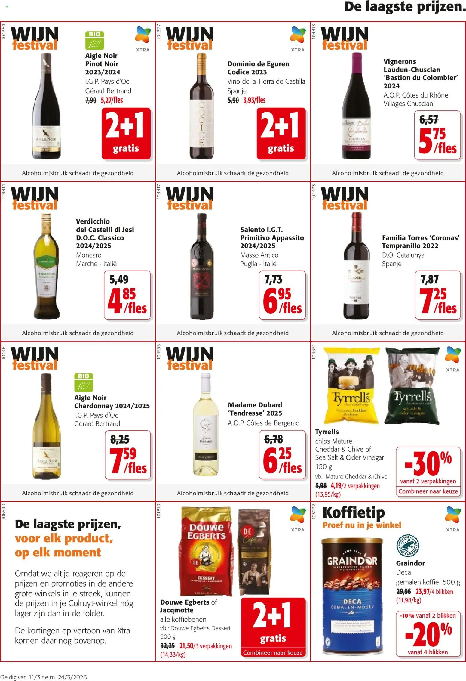 {H1} | Pagina: 4 | Producten: Wijn, Csirkecombfile, Rooibos tea, La