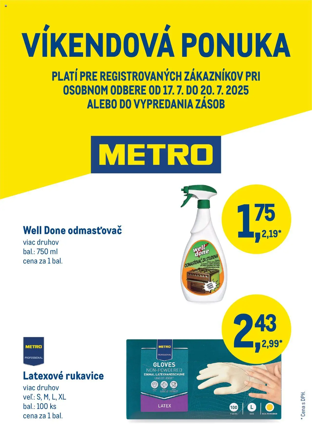 Metro víkendová ponuka │ platný od 17.07.2025 | Strana: 1 | Produkty: Rukavice