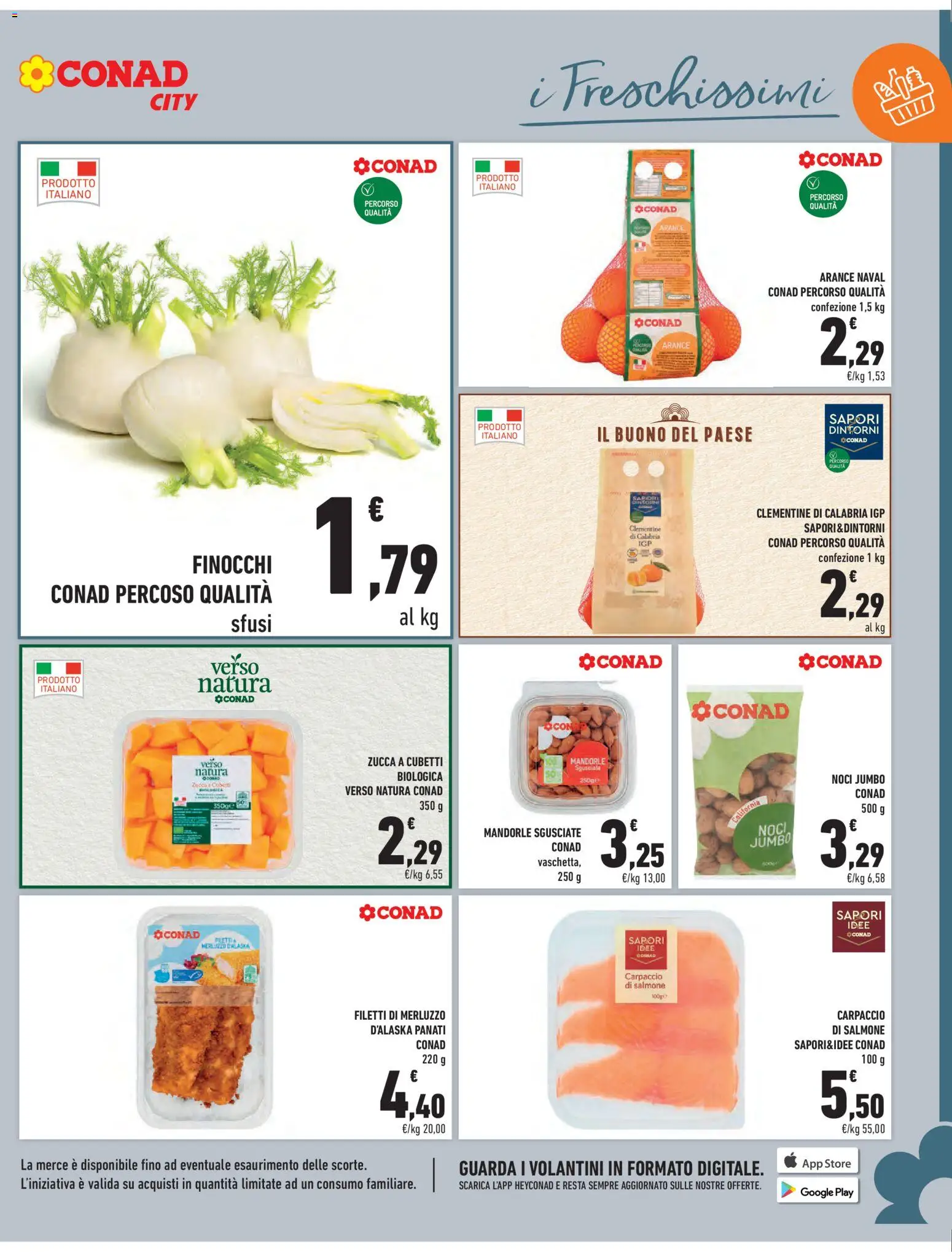 Volantino Conad del 05.12.2025 | Pagina: 9 | Prodotti: Arance, Merluzzo, Noci, Finocchi