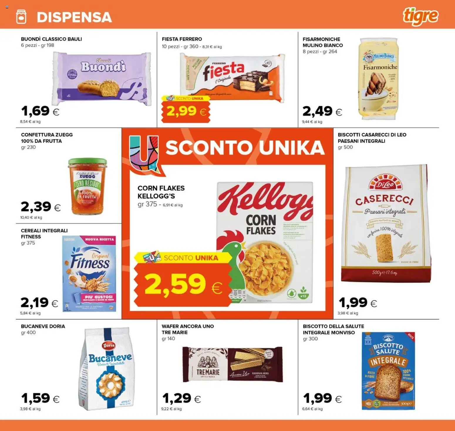 Volantino Tigre del 12.03.2026 | Pagina: 17 | Prodotti: Tè, Biscotti, Frutta, Farina