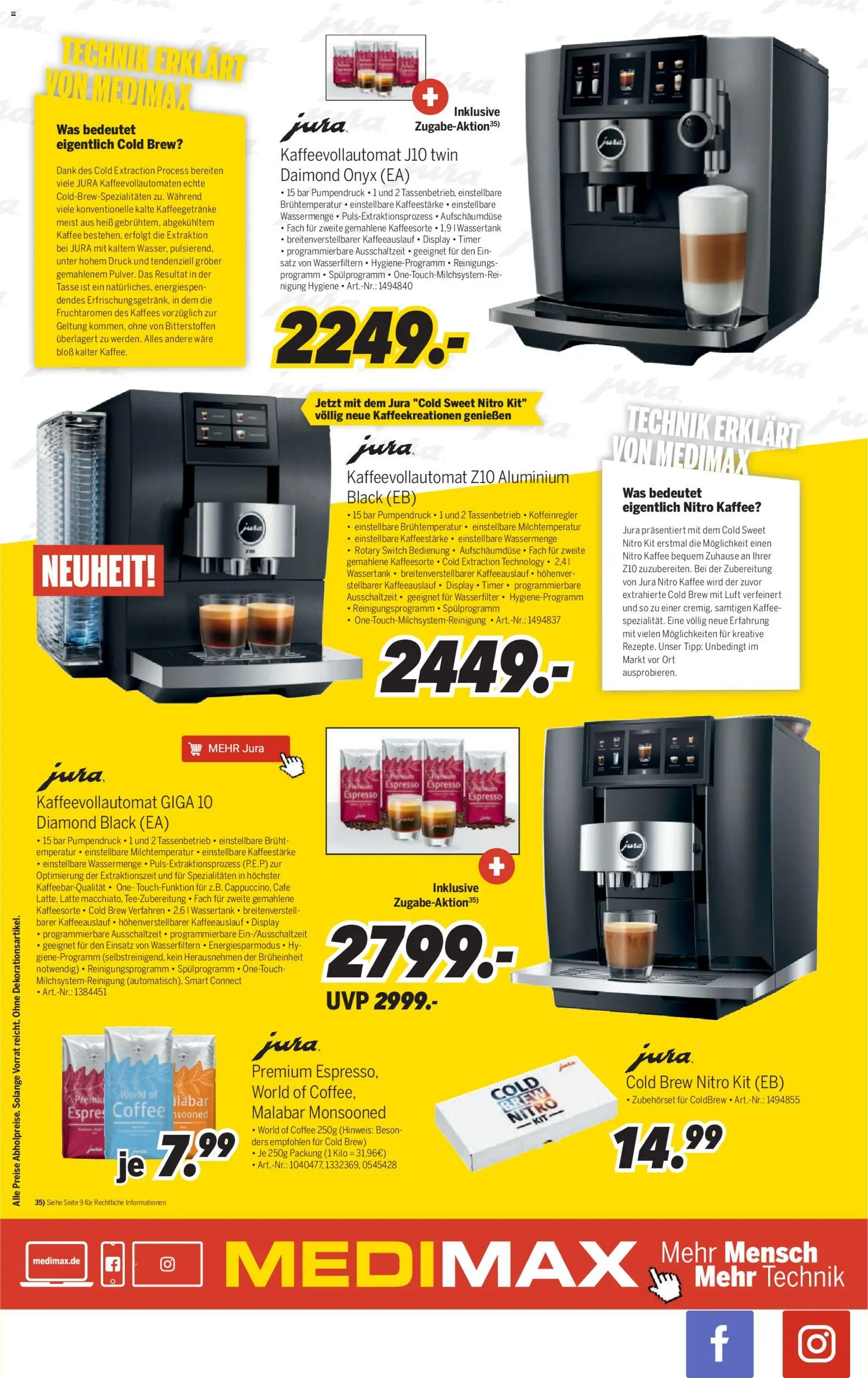 Medimax Prospekt 	 – gültig ab 25.10.2025 | Seite: 10 | Produkte: Jura, Kaffee, Kaffeevollautomat
