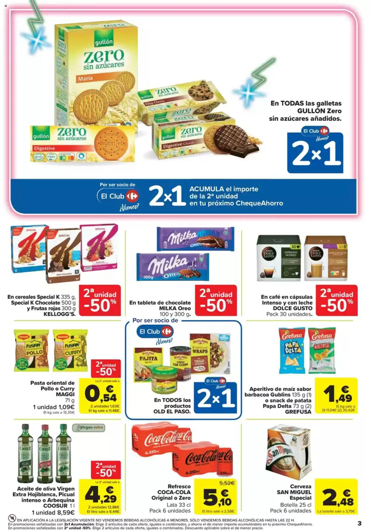 Carrefour Express folleto │ válido desde el 24.03.2026 | Página: 3 | Productos: Chocolate, Cereales, Pasta, Aceite de oliva
