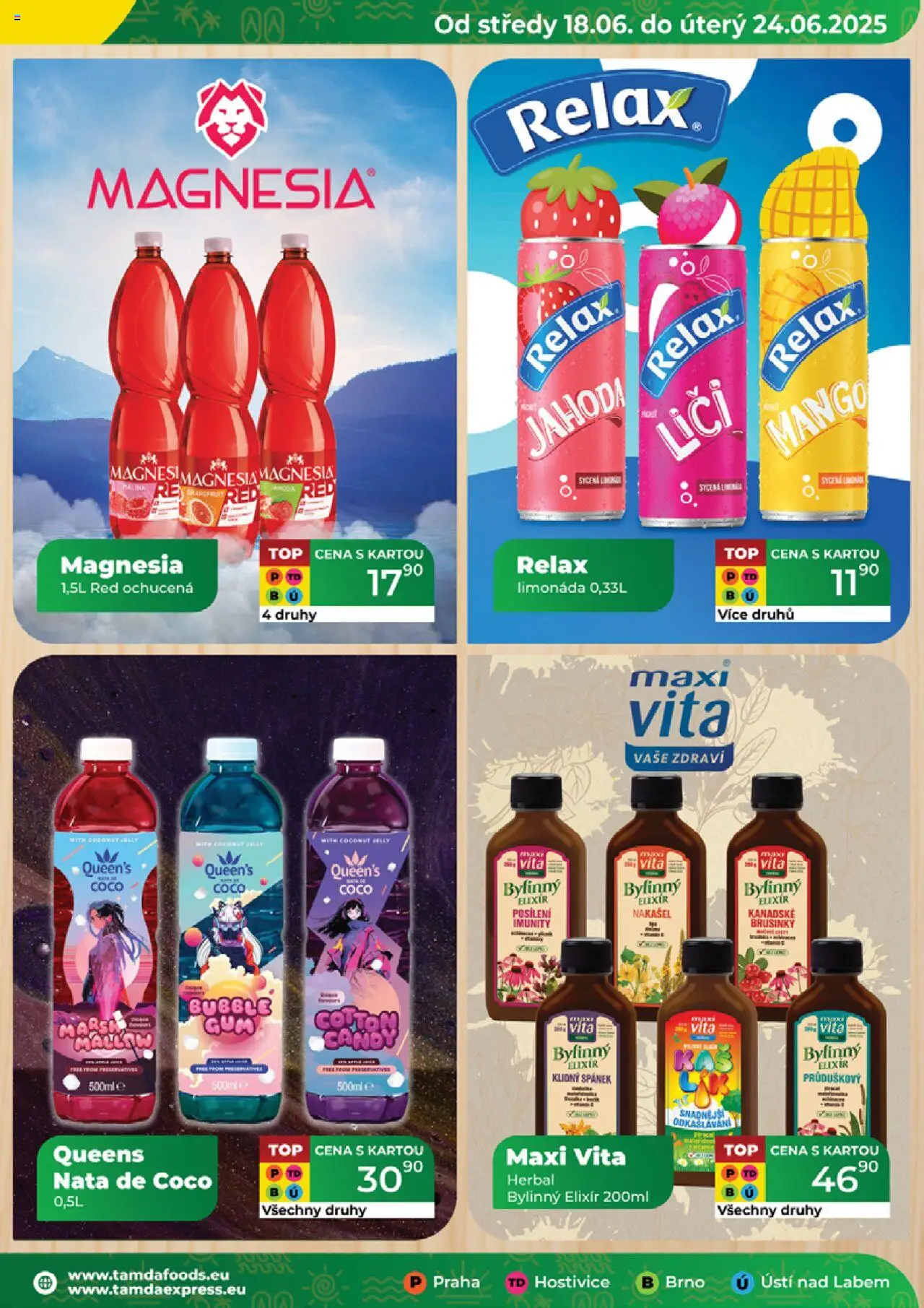 Tamda Foods leták od 18.06.2025 | Strana: 15 | Produkty: Mango, Limonáda, Magnesia, Brusinky