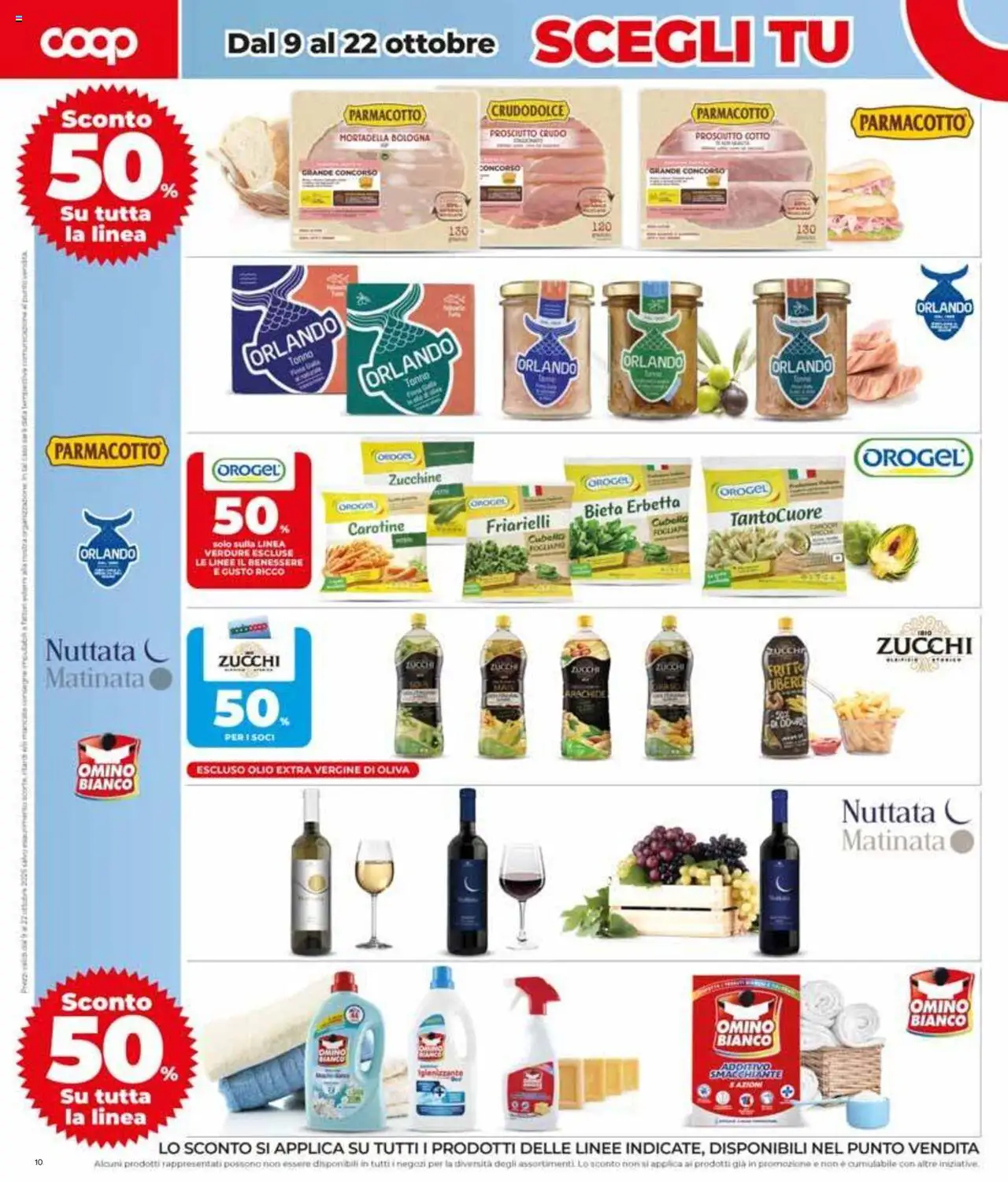 Volantino COOP del 02.10.2025 | Pagina: 10 | Prodotti: Verdure, Olio, Prosciutto, Friarielli