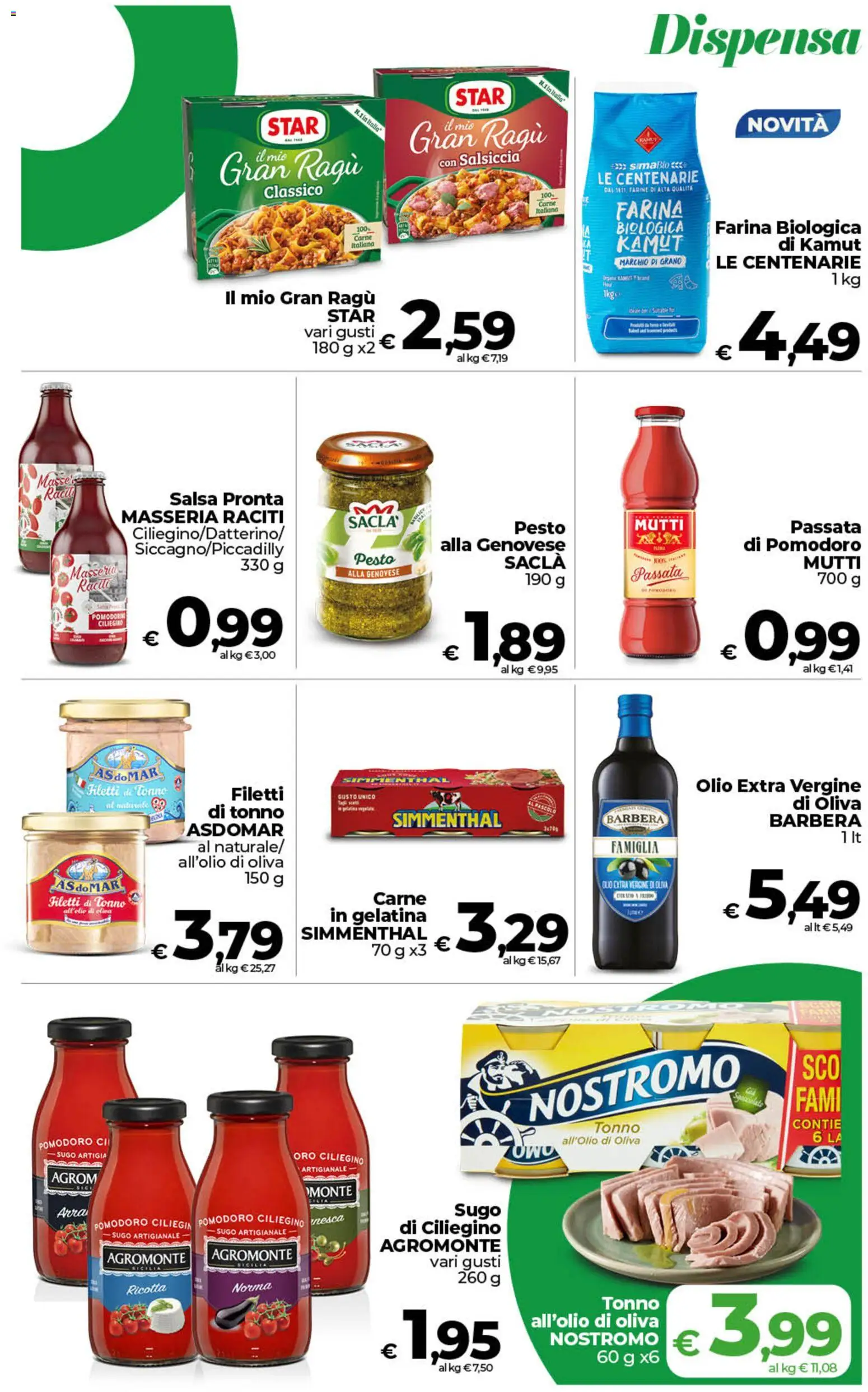 Volantino COOP del 28.04.2026 | Pagina: 16 | Prodotti: Pomodoro, Olio, Farina, Ragú