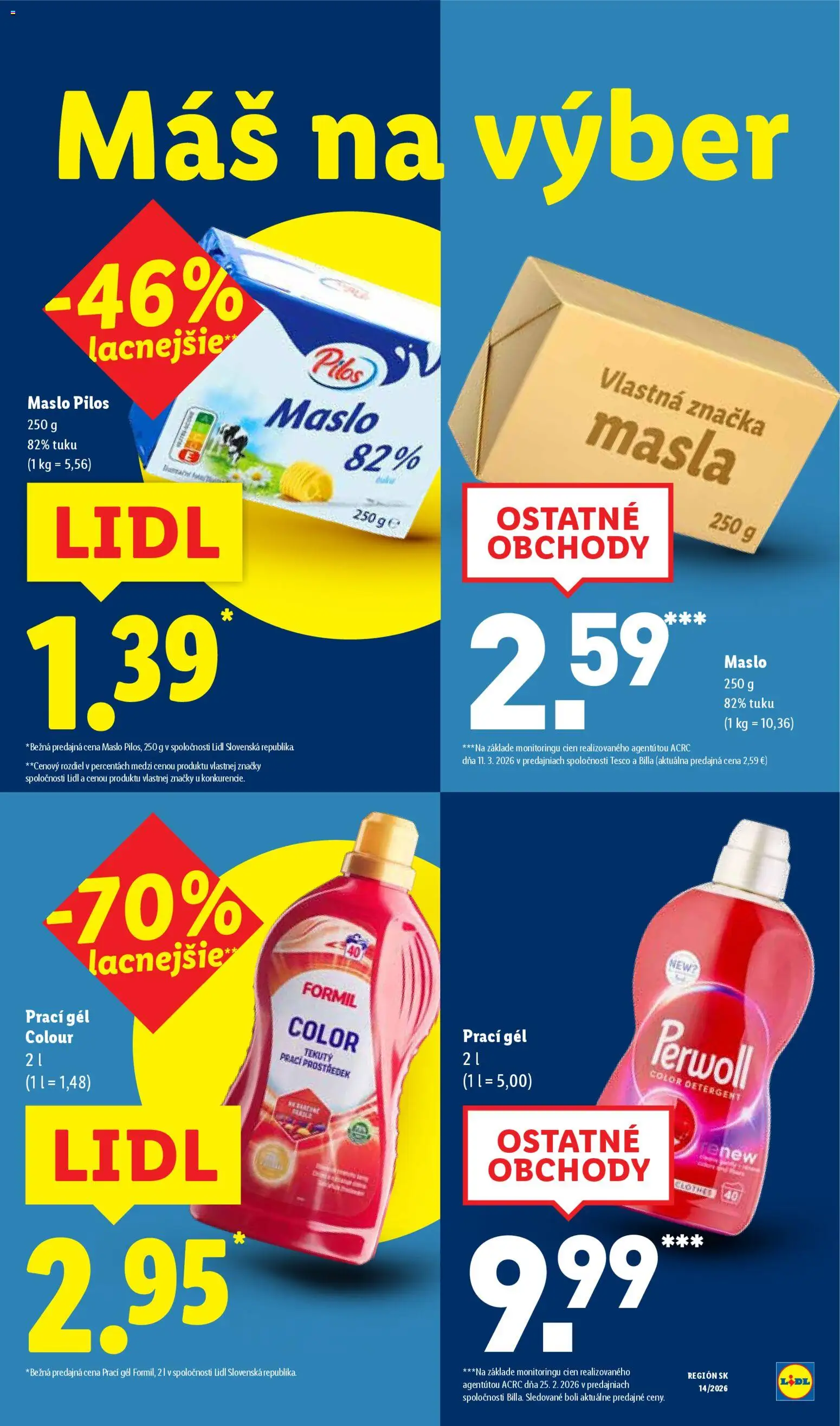 Nové Lidl akcie – leták je platný od 30.03.2026 | Strana: 103 | Produkty: Maslo, Perwoll