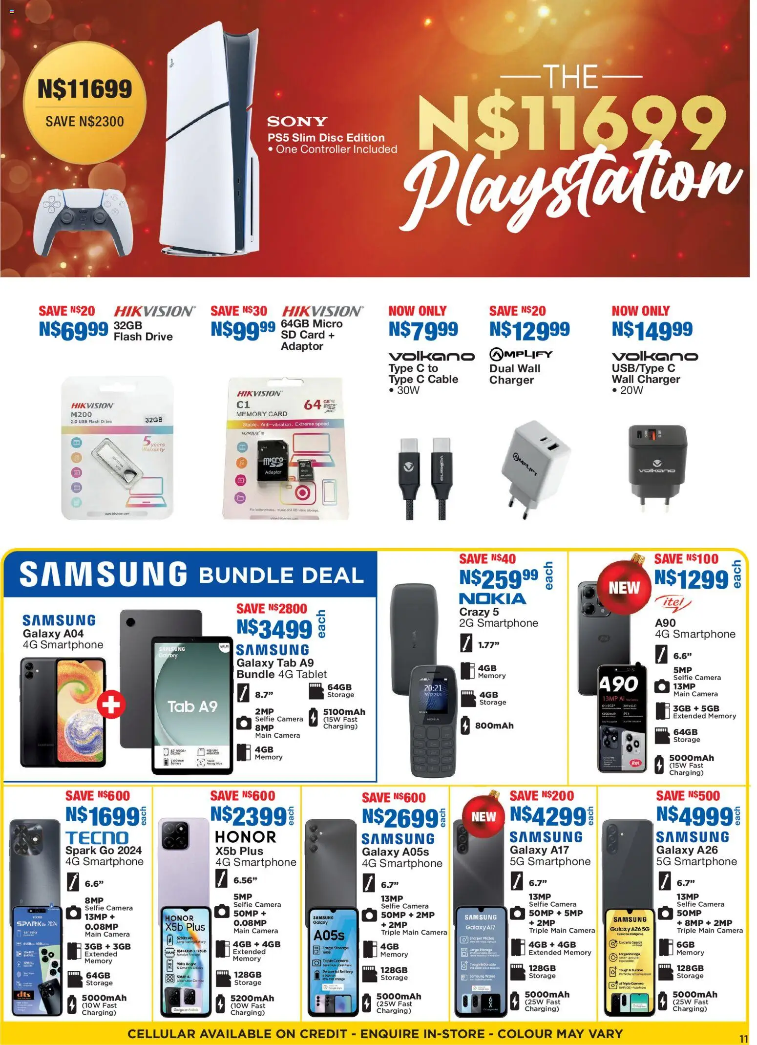 New OK Furniture catalogue – valid from 08.12.2025 | Page: 11 | Products: Wallet, Cable, Playstation, Adapter