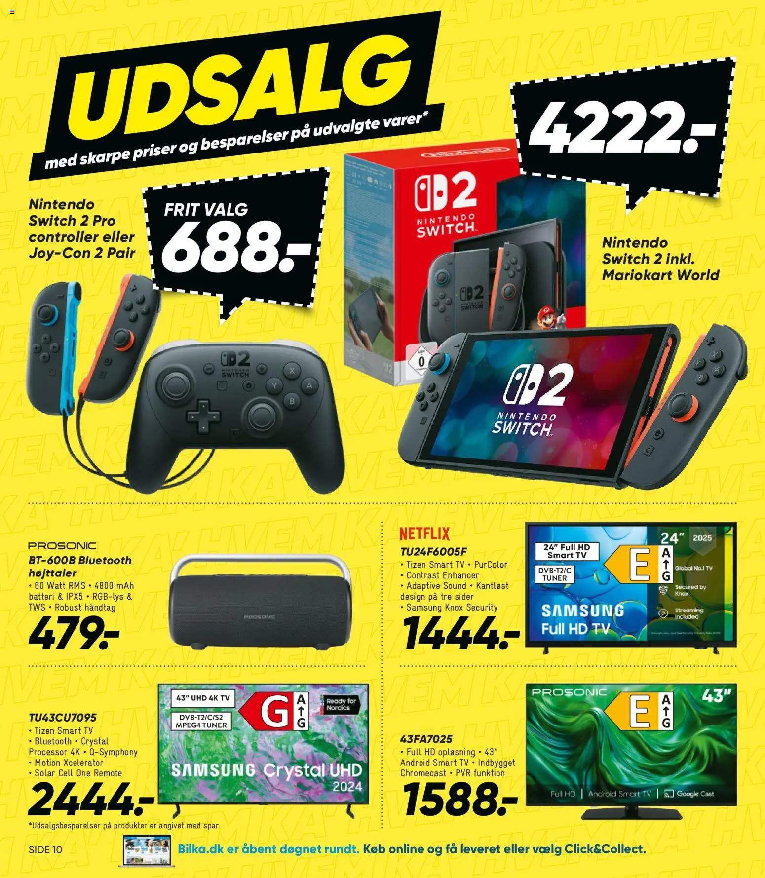 Bilka tilbudsavis – gyldig fra 09.01.2026 | Side: 10 | Produkter: Processor, Smart TV, Nintendo Switch, Højttaler