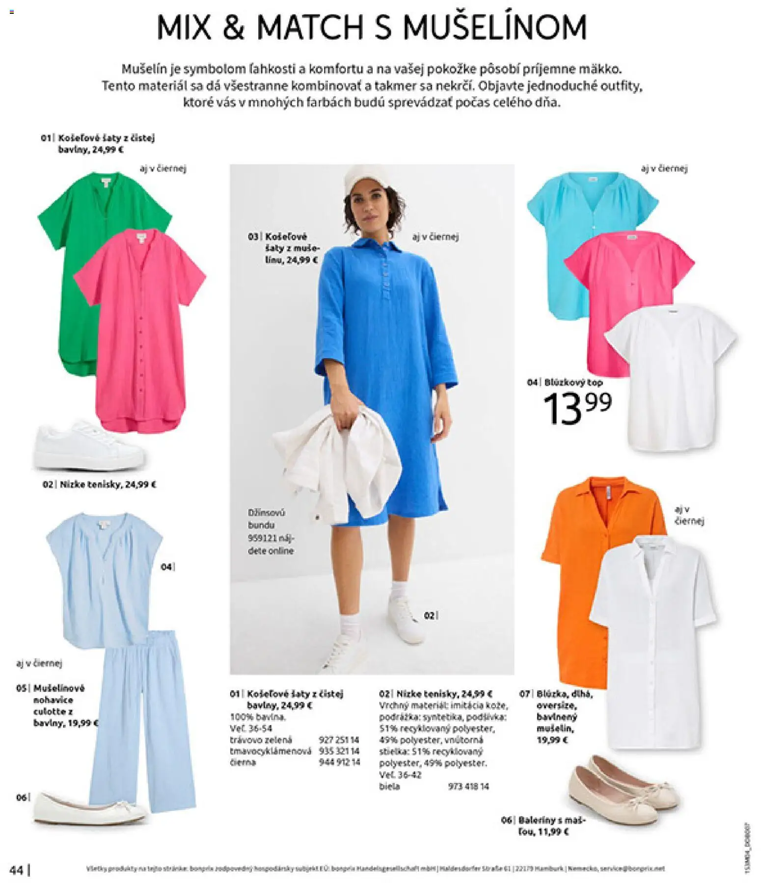 Nové Bonprix akcie – leták je platný od 31.03.2026 | Strana: 46 | Produkty: Šaty, Nohavice